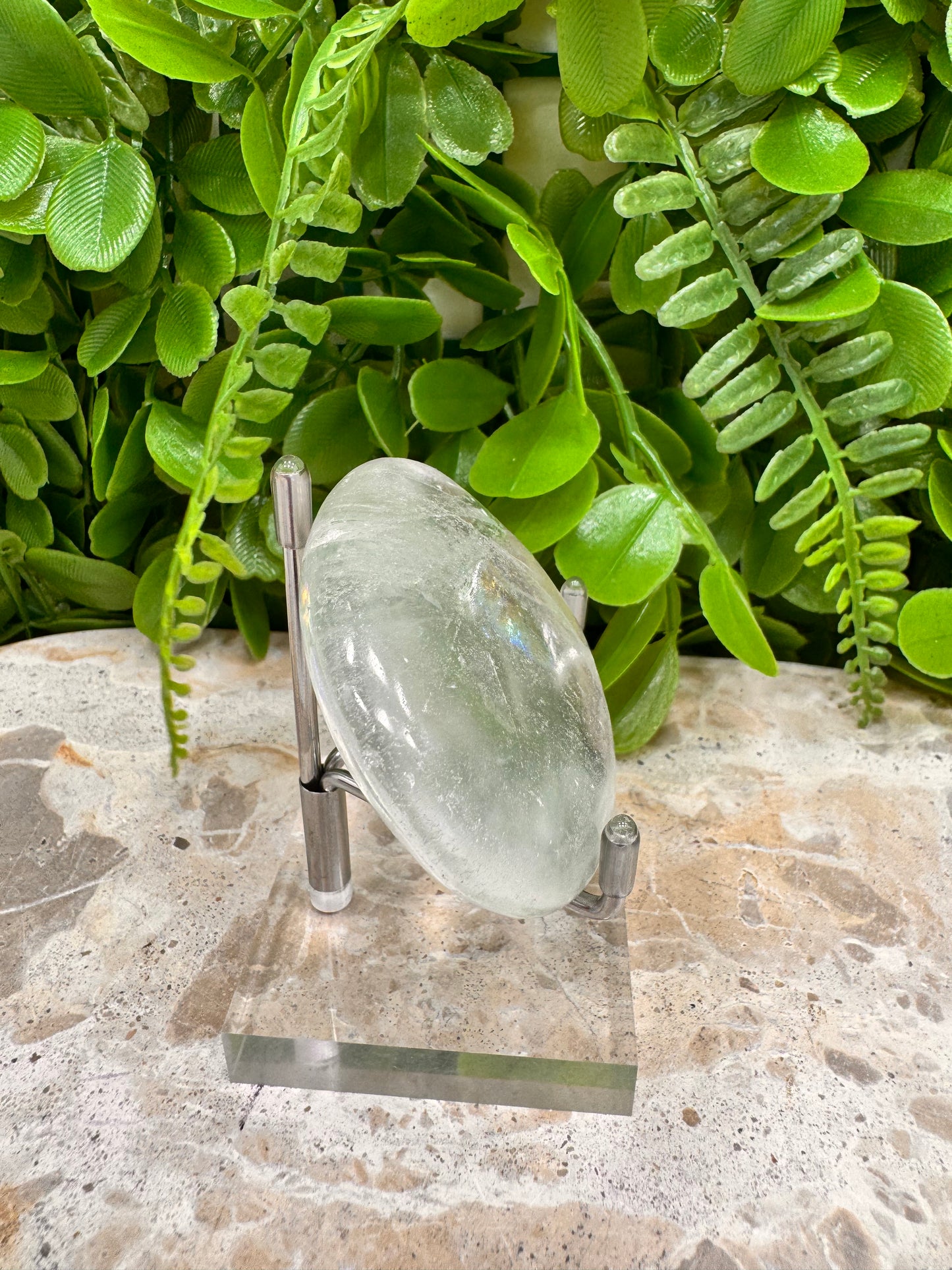 Clear Quartz Palm Stone 120g