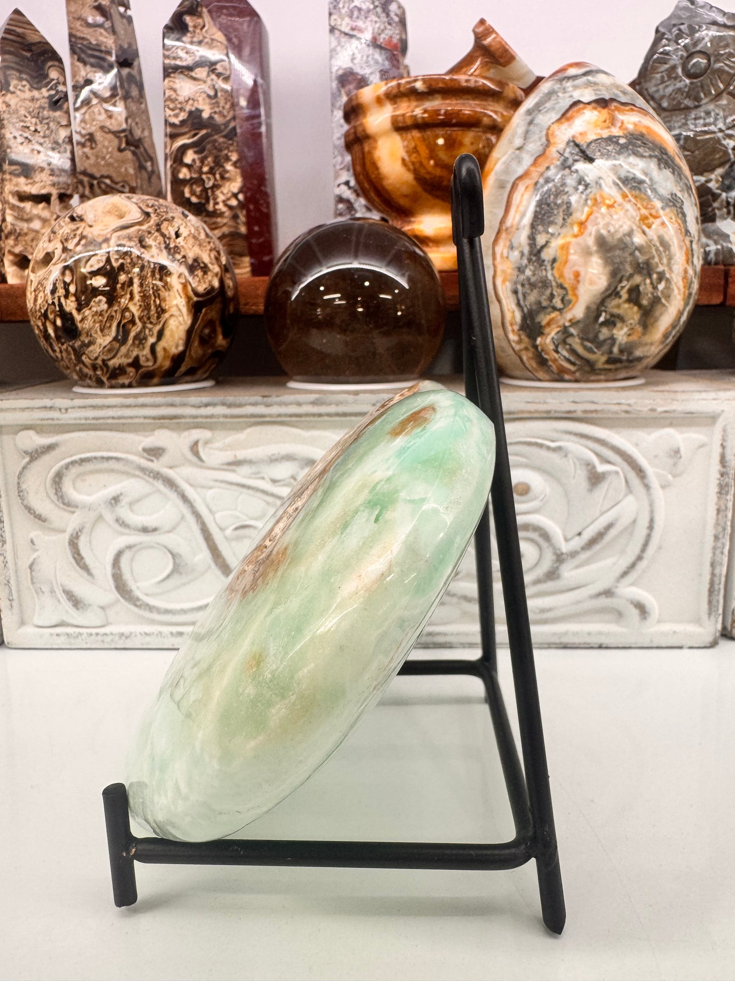 Aragonite & Smithsonite Heart 686g