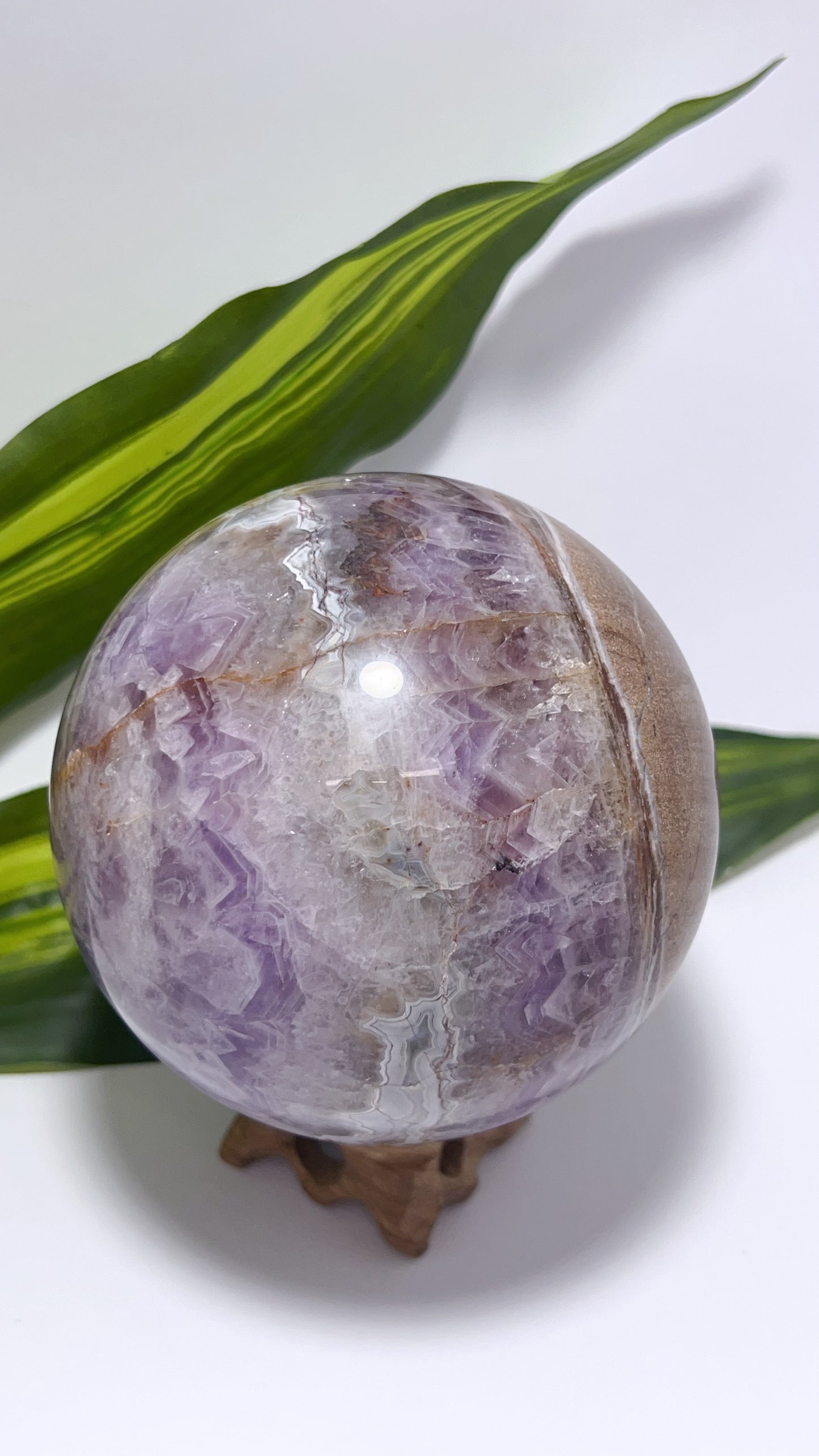Amethyst and Mexican Agate Sphere 1.3kg