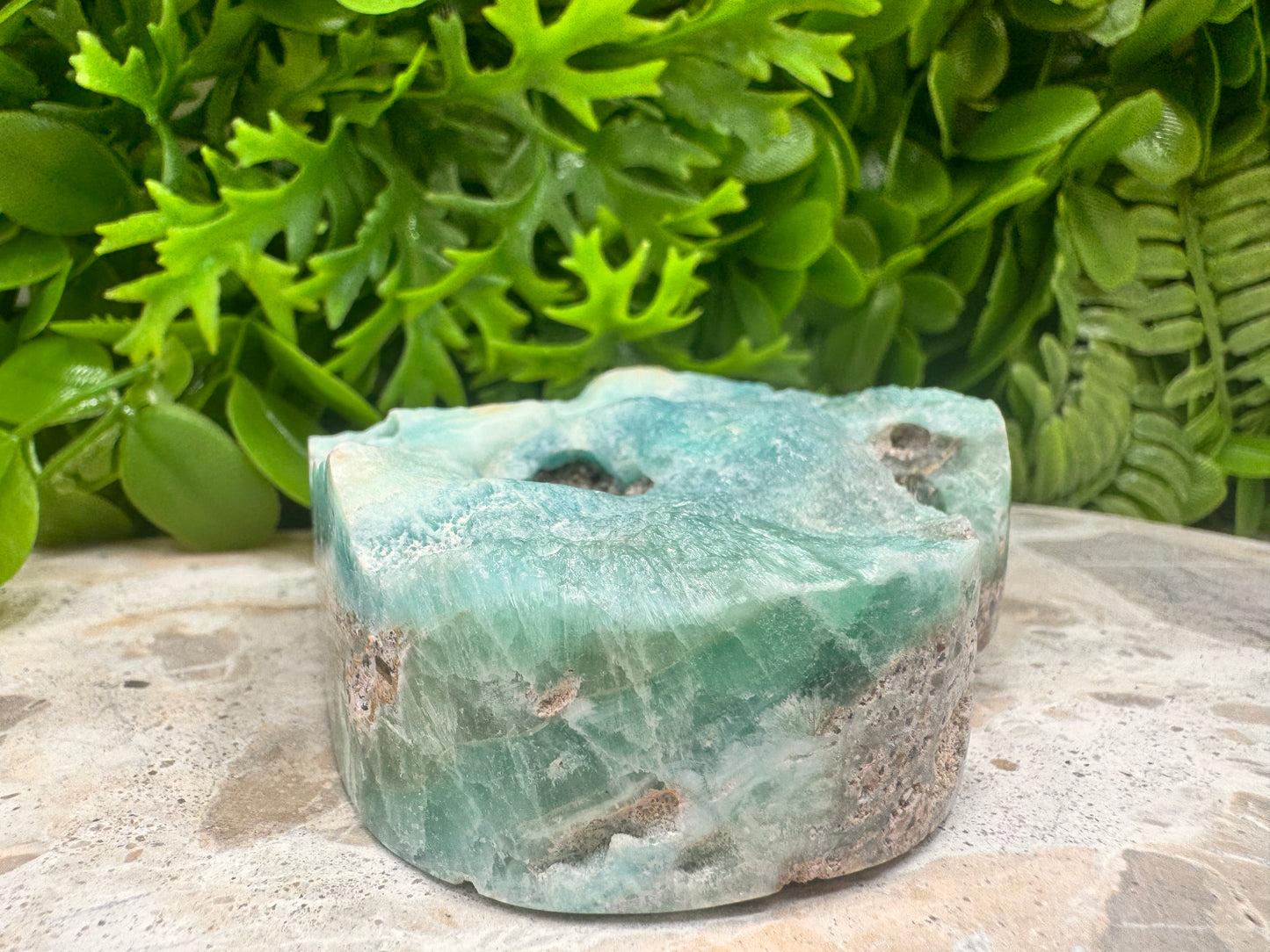 Hemimorphite with Smithsonite Heart 284g