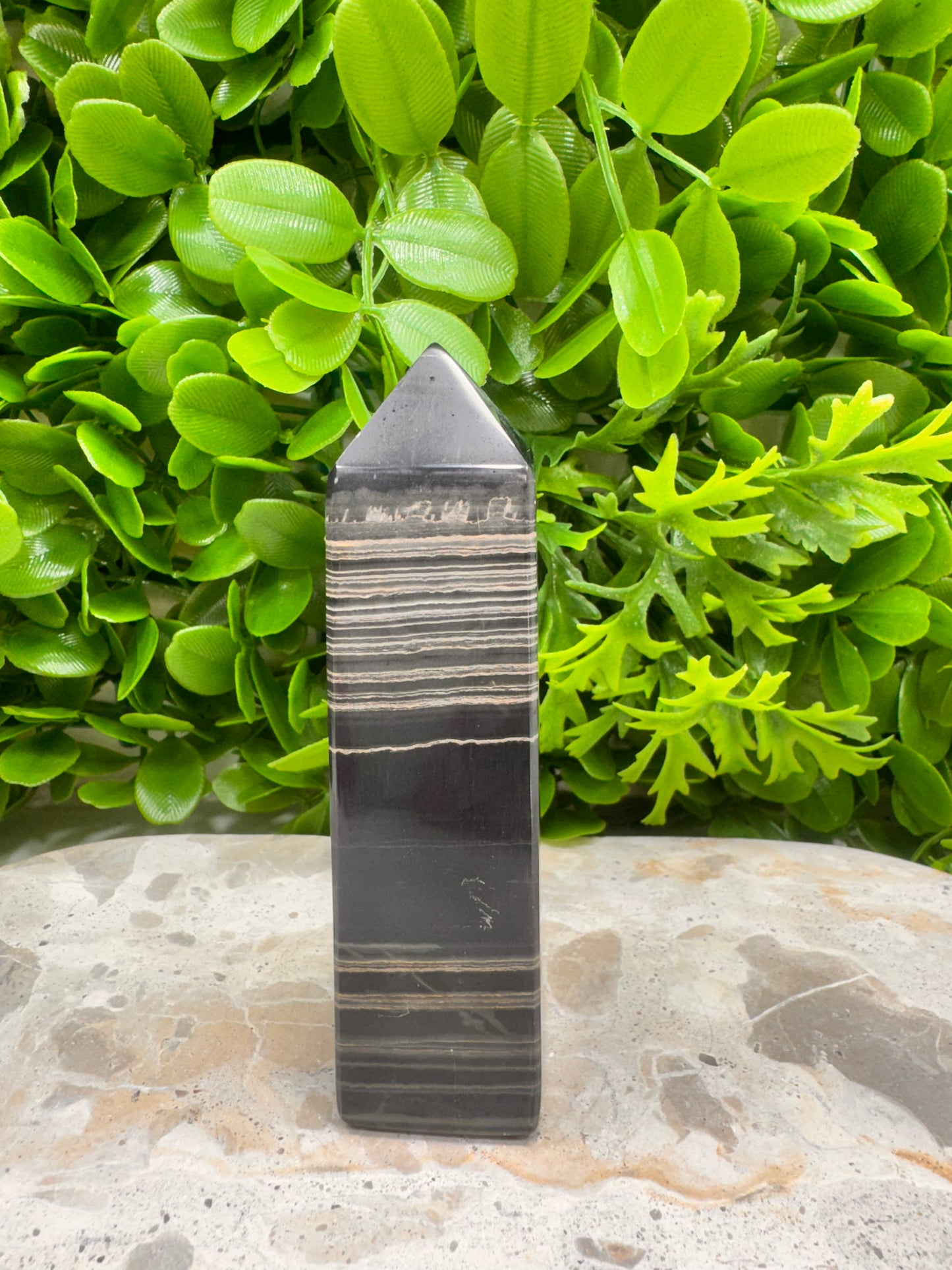 Black Banded Onyx Tower 258g