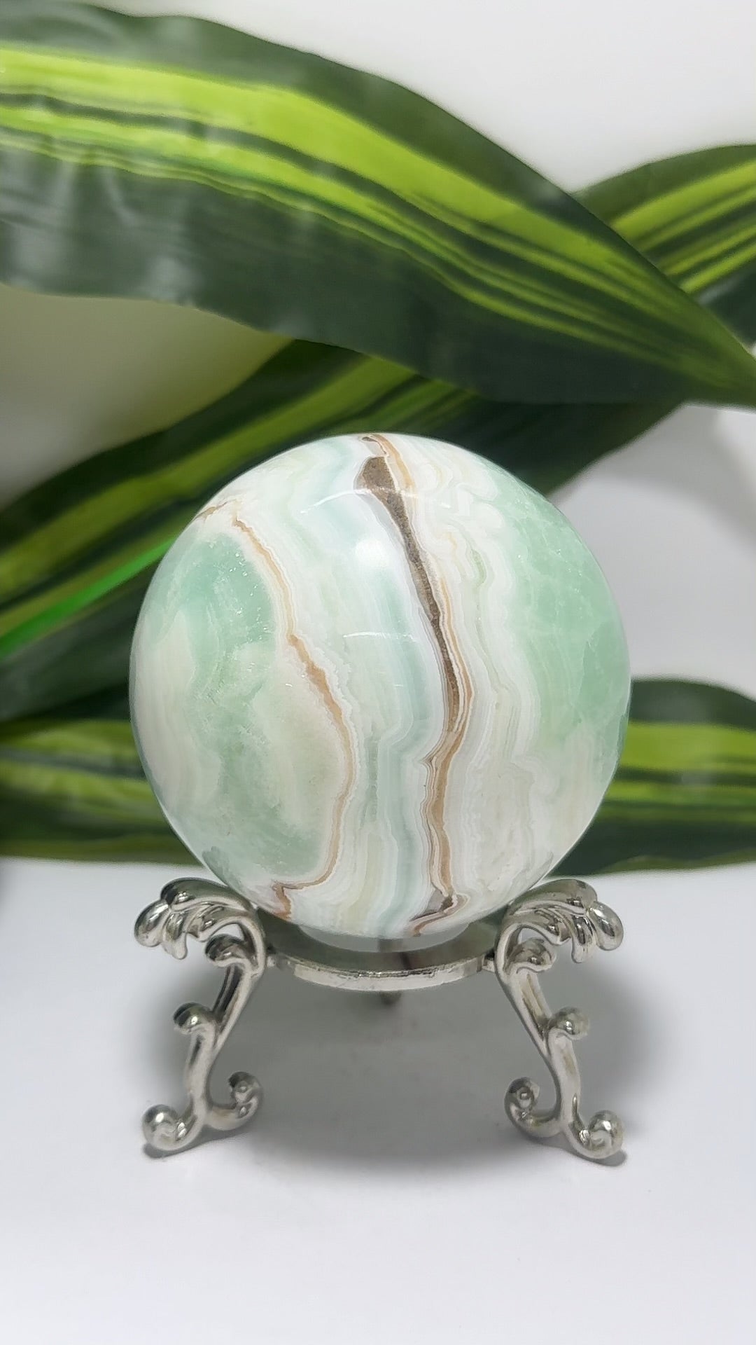 Pistachio Calcite Sphere 566g