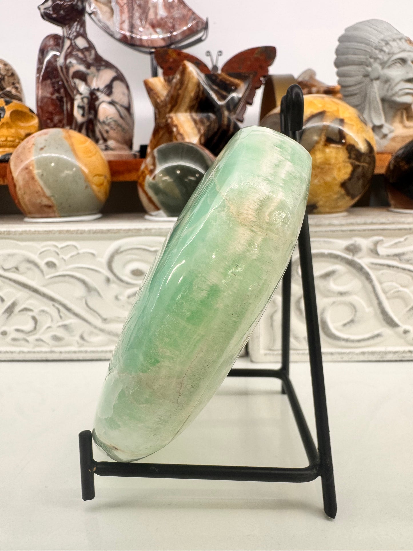 Aragonite & Smithsonite Heart 1092g