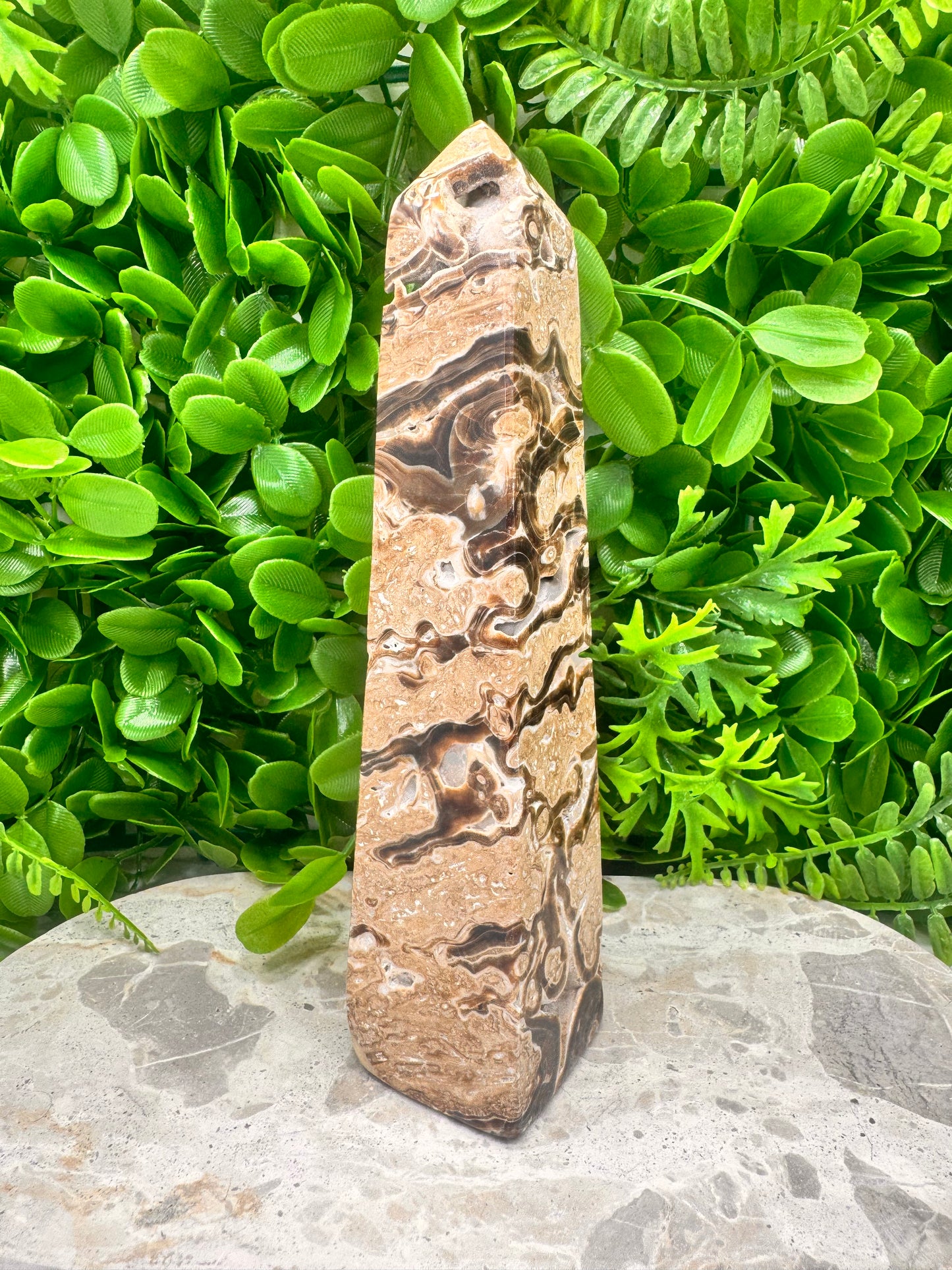 Chocolate Calcite Tower 612g