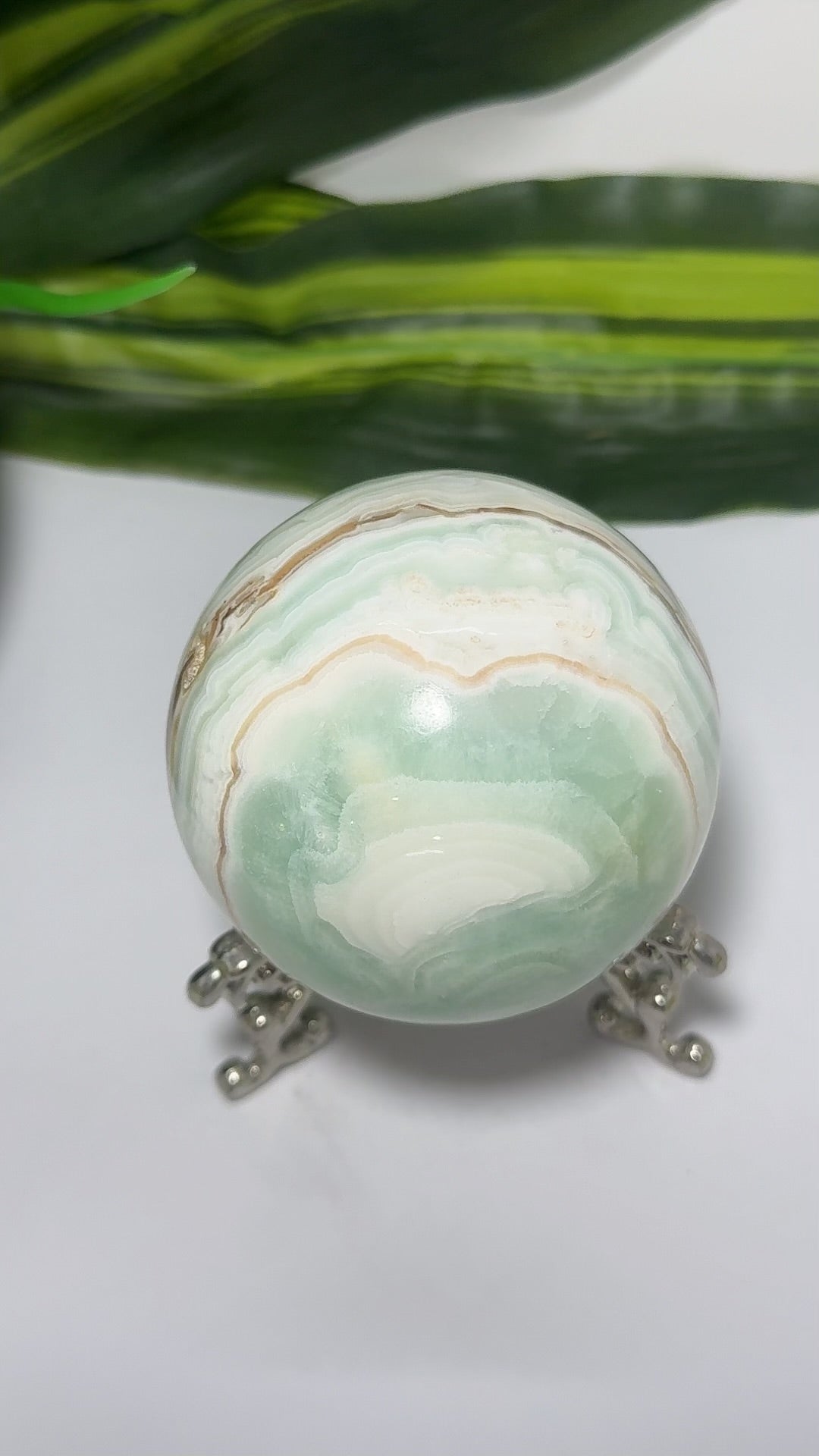 Pistachio Calcite Sphere 432g
