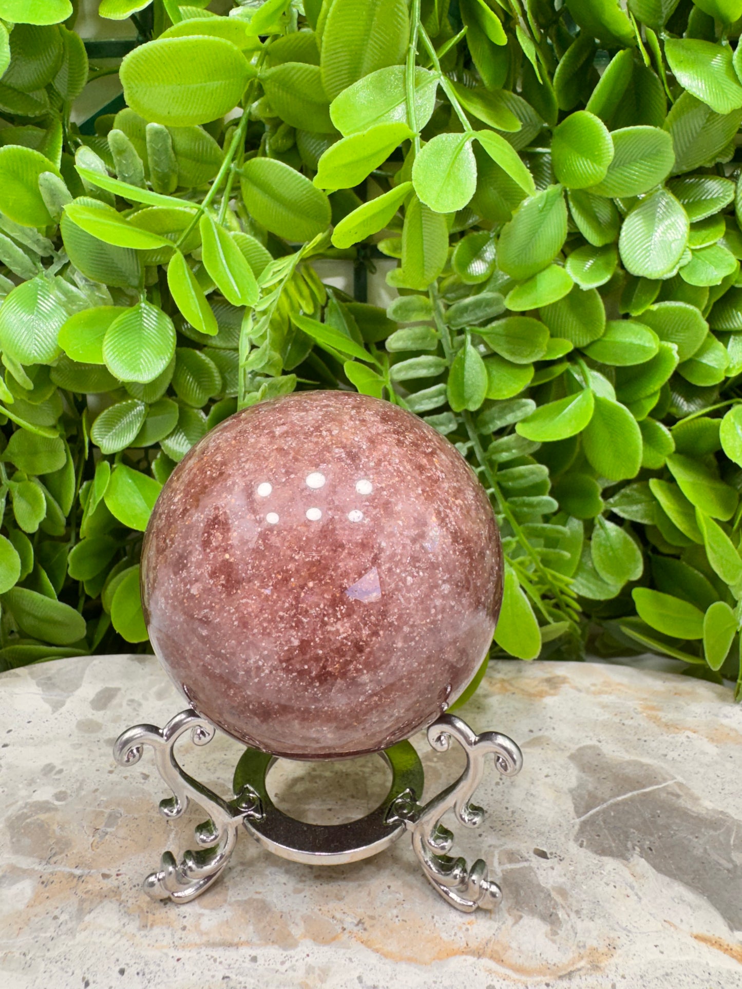 Strawberry Quartz Sphere 398g