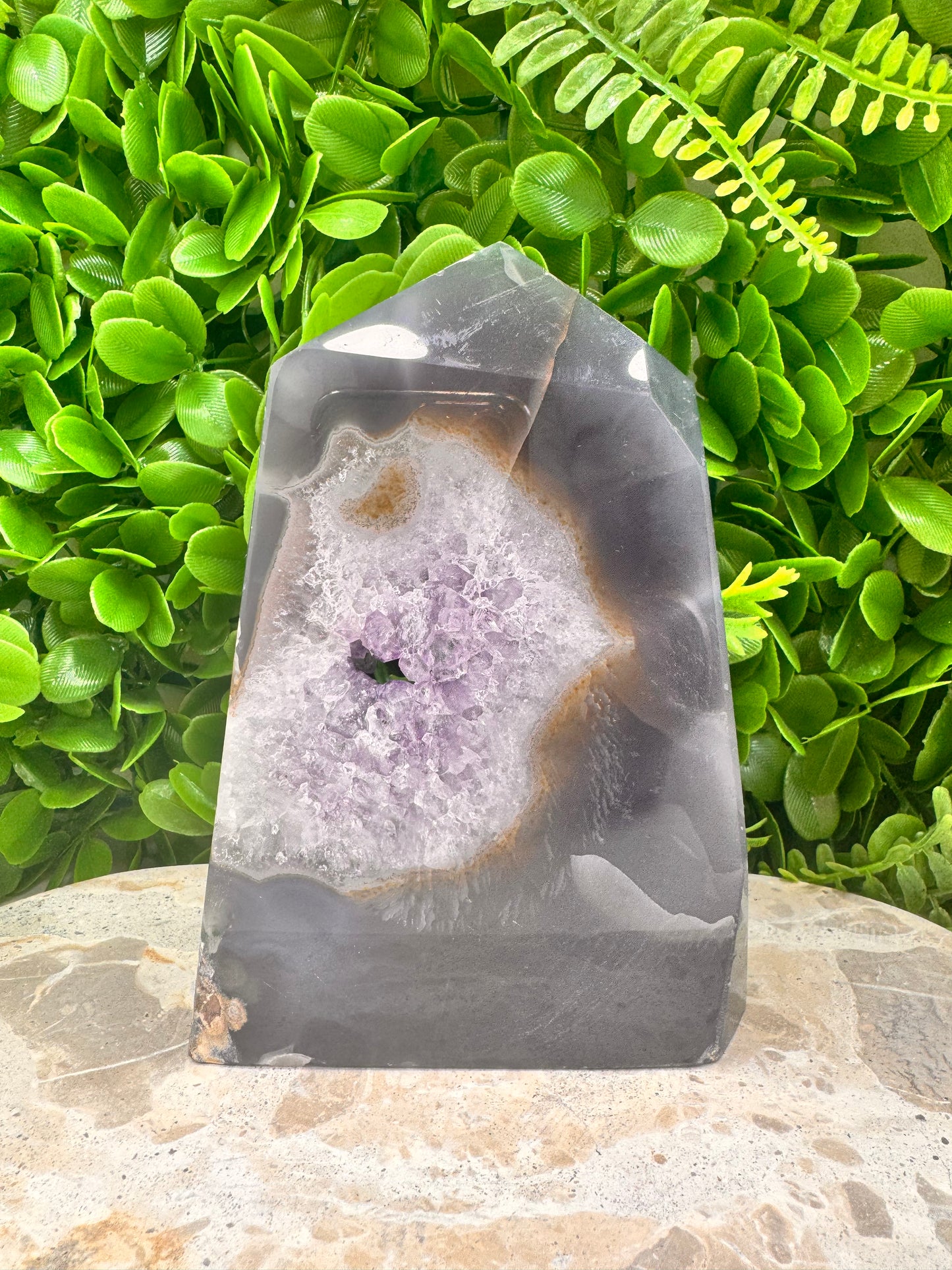 Agate/Amethyst Freeform 638g