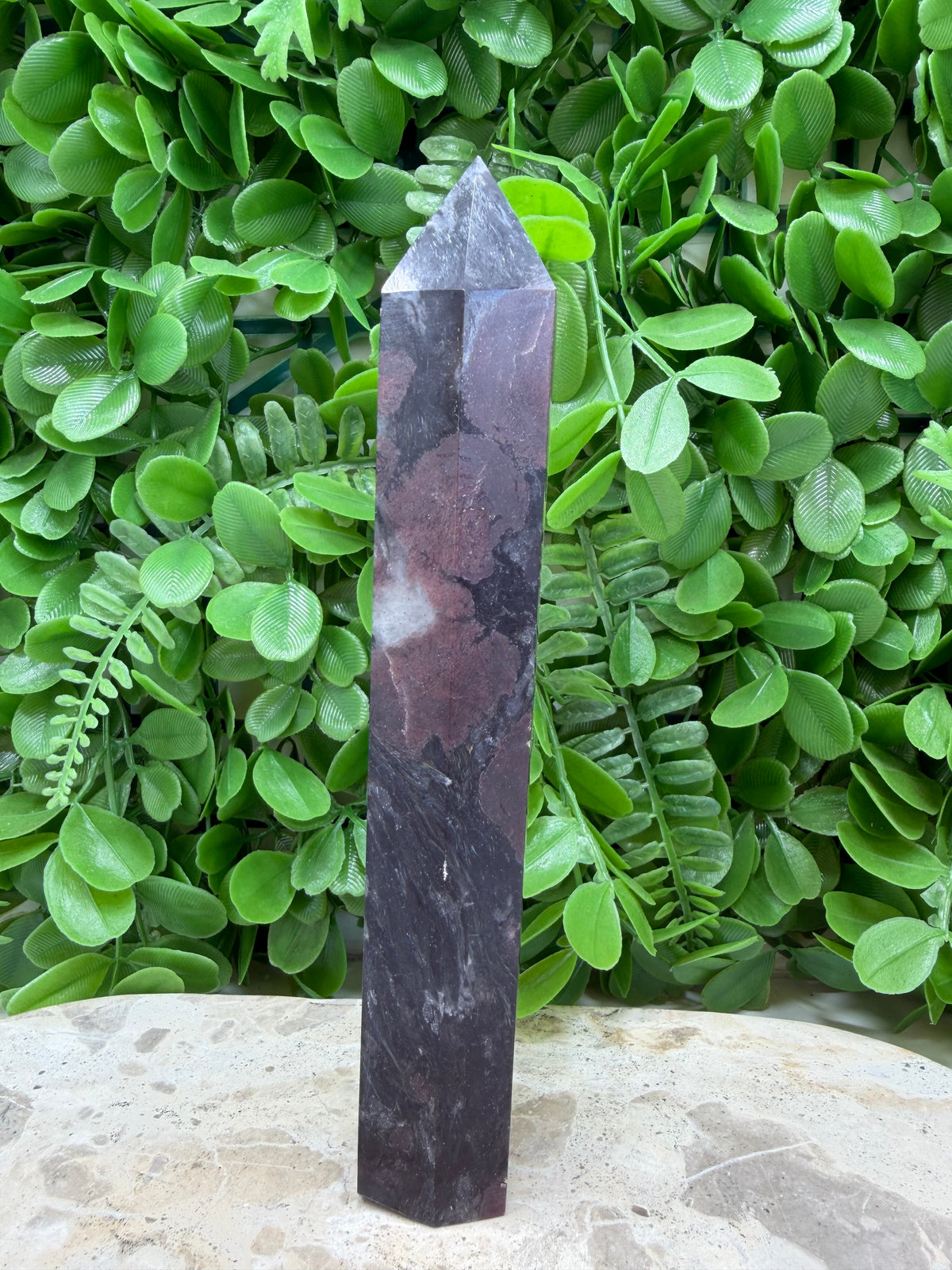 Garnet With Arfvedsonite Tower 446g