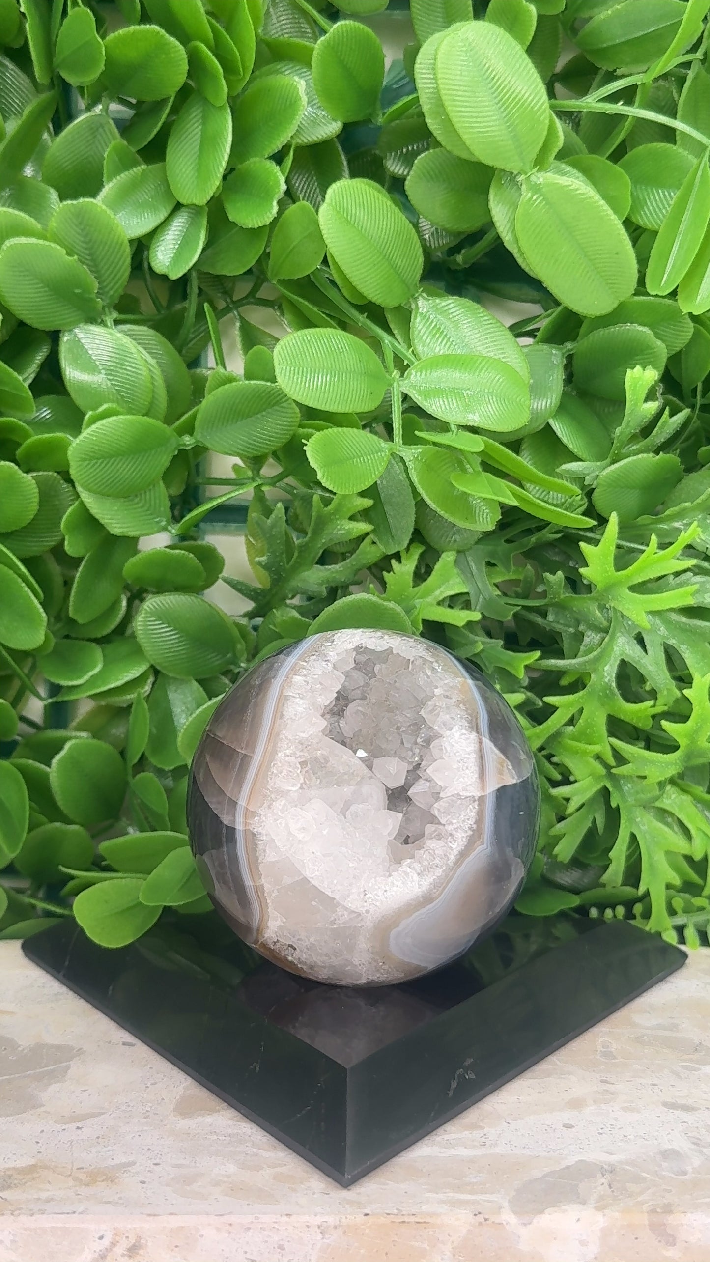 Shungite Sphere Stand 230g