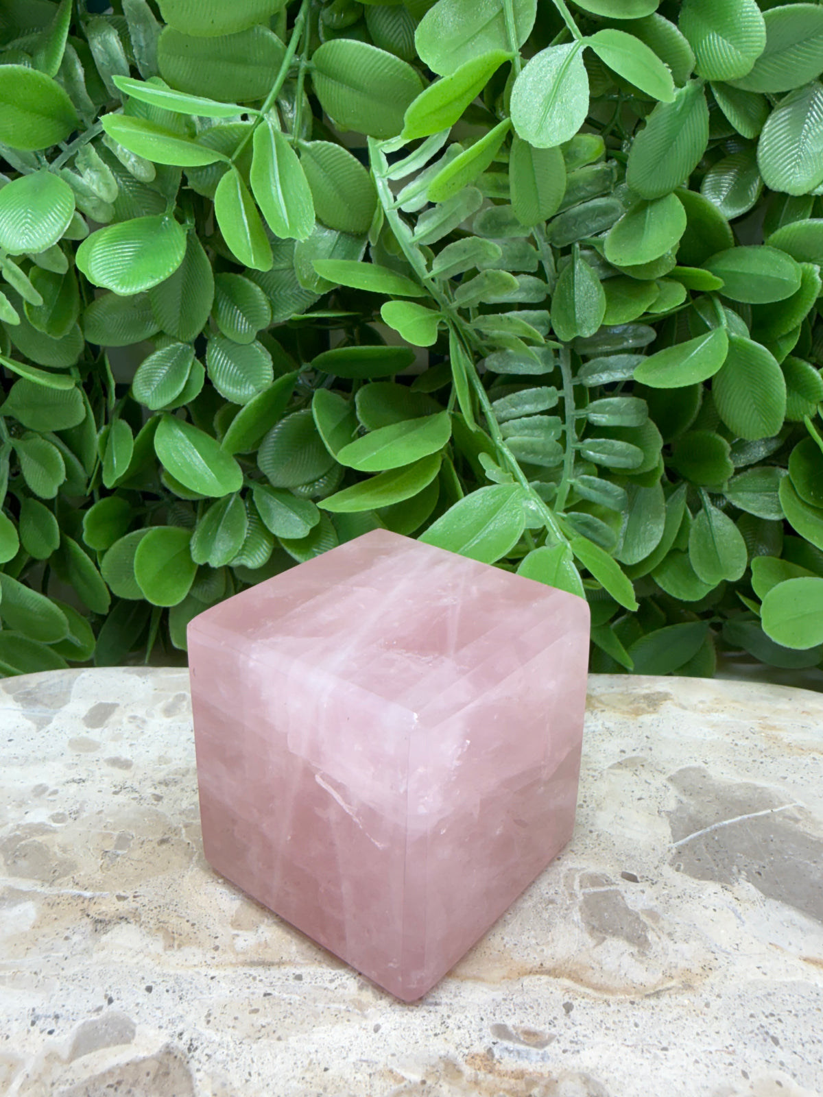 Rose Quartz Cube 314g | Love • Compassion • Healing