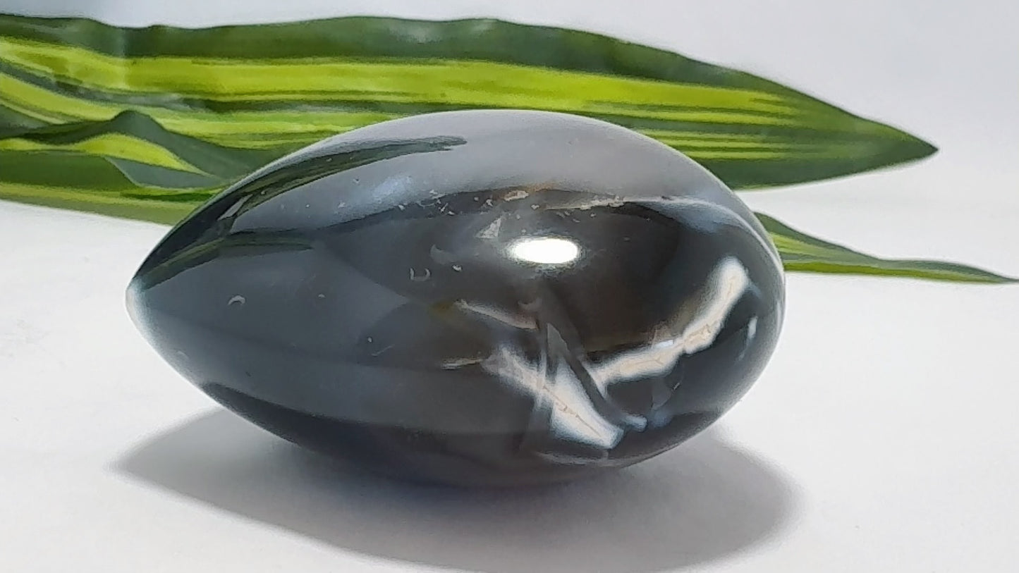 Orca Agate Heart 288g