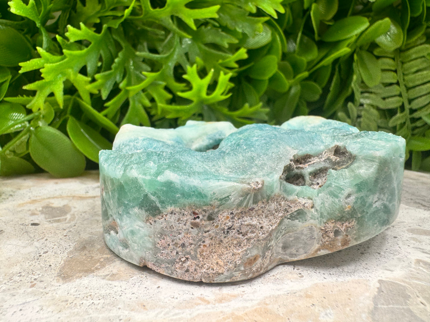 Hemimorphite with Smithsonite Heart 284g