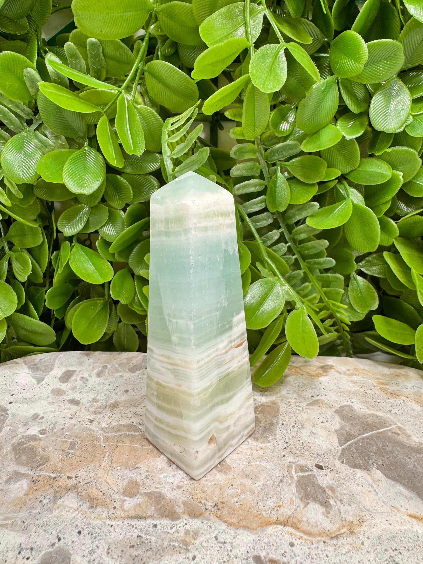 Pistachio Calcite Point 178g