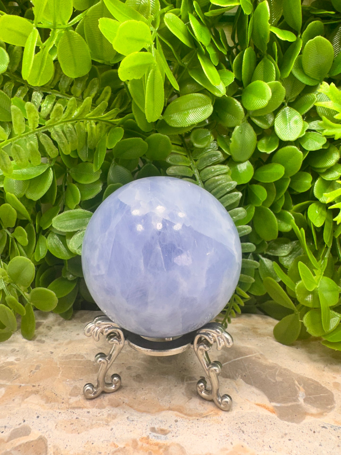 Blue Calcite Sphere 628g