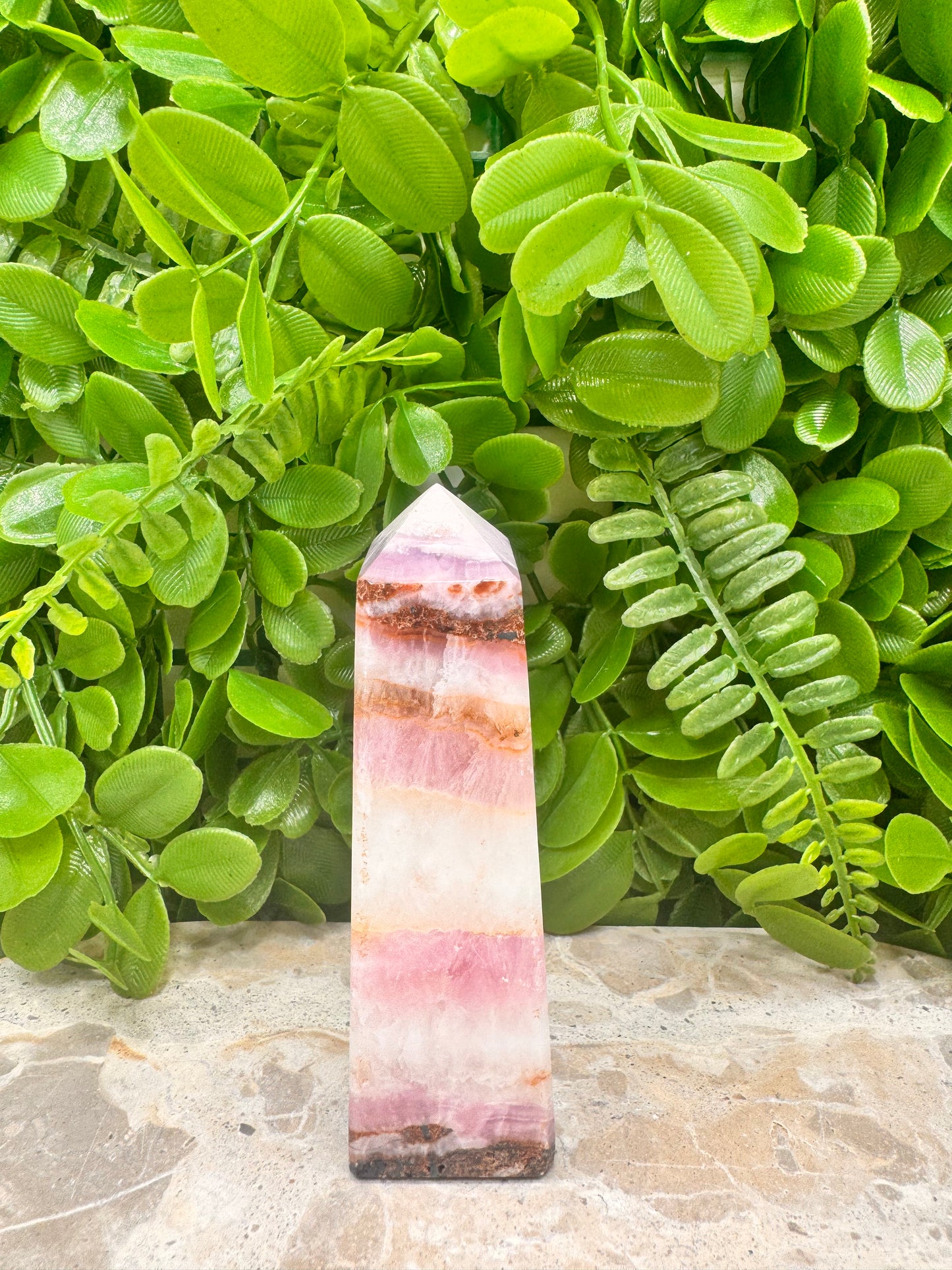 Pink Aragonite Tower 274g