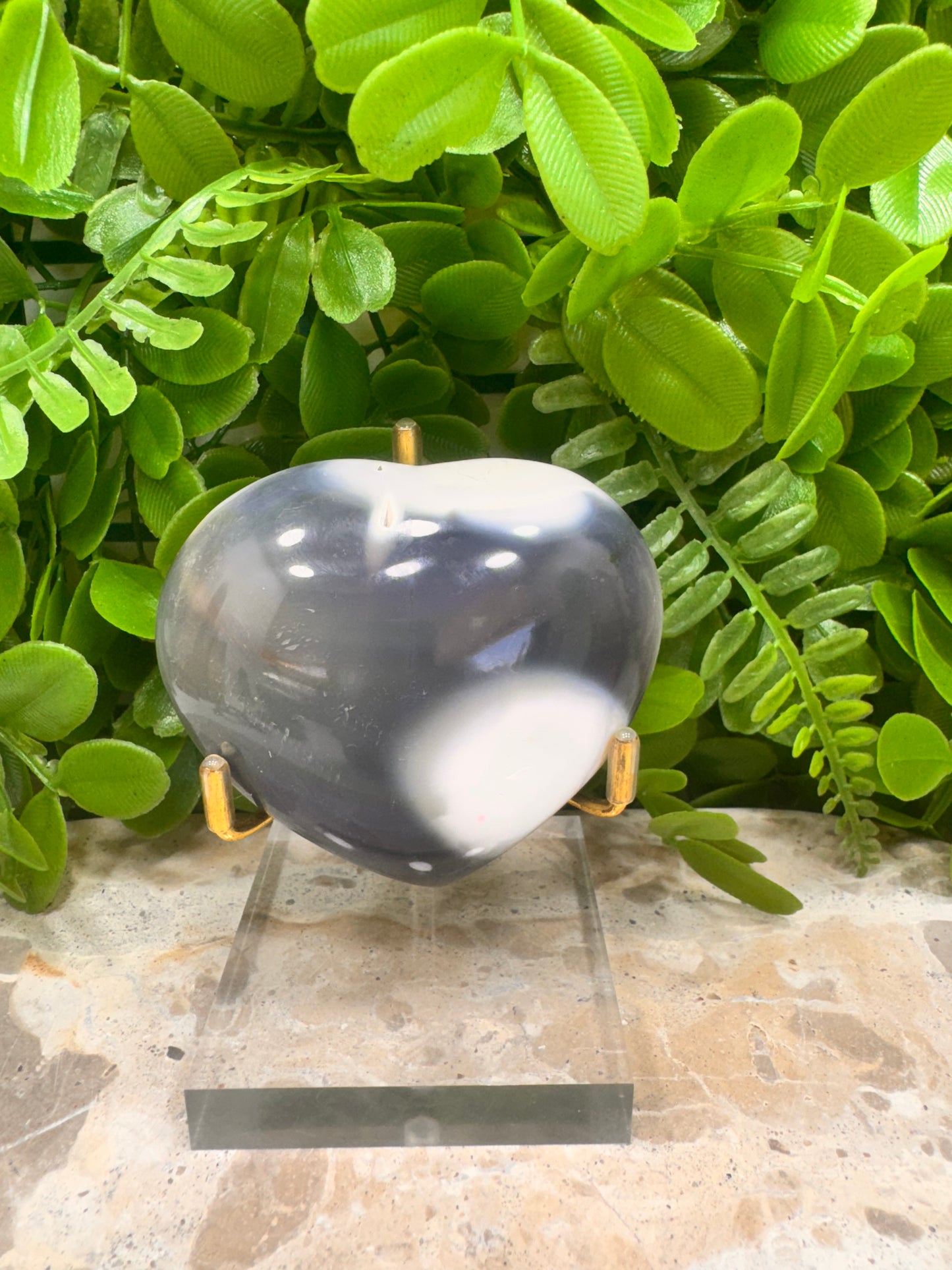 Orca Agate Heart 192g