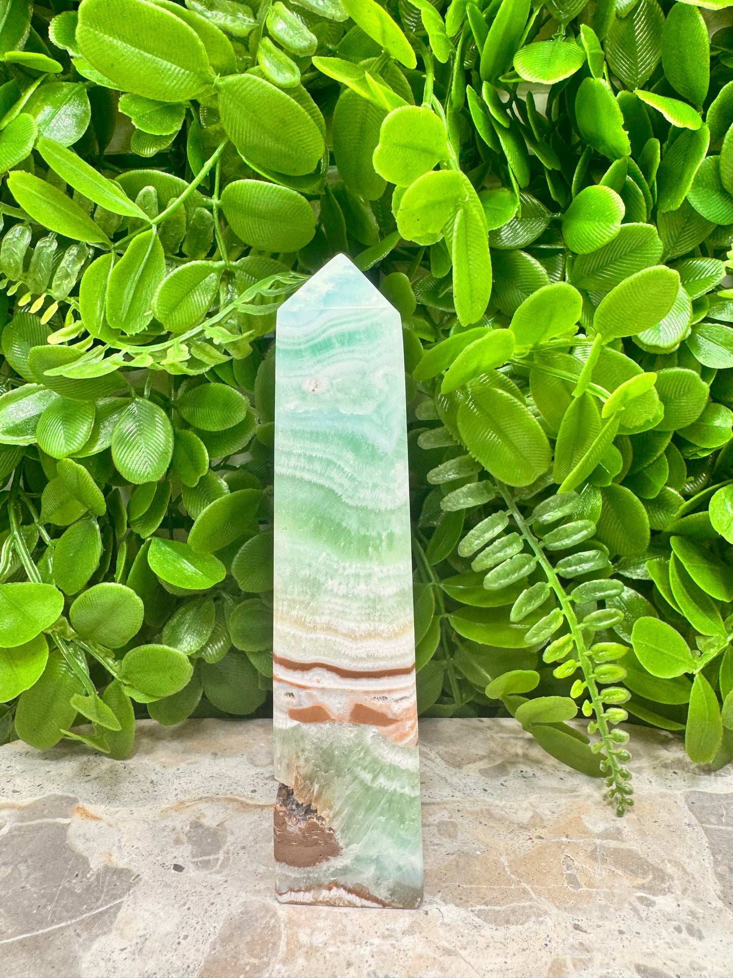 Blue Caribbean Calcite Tower 294g
