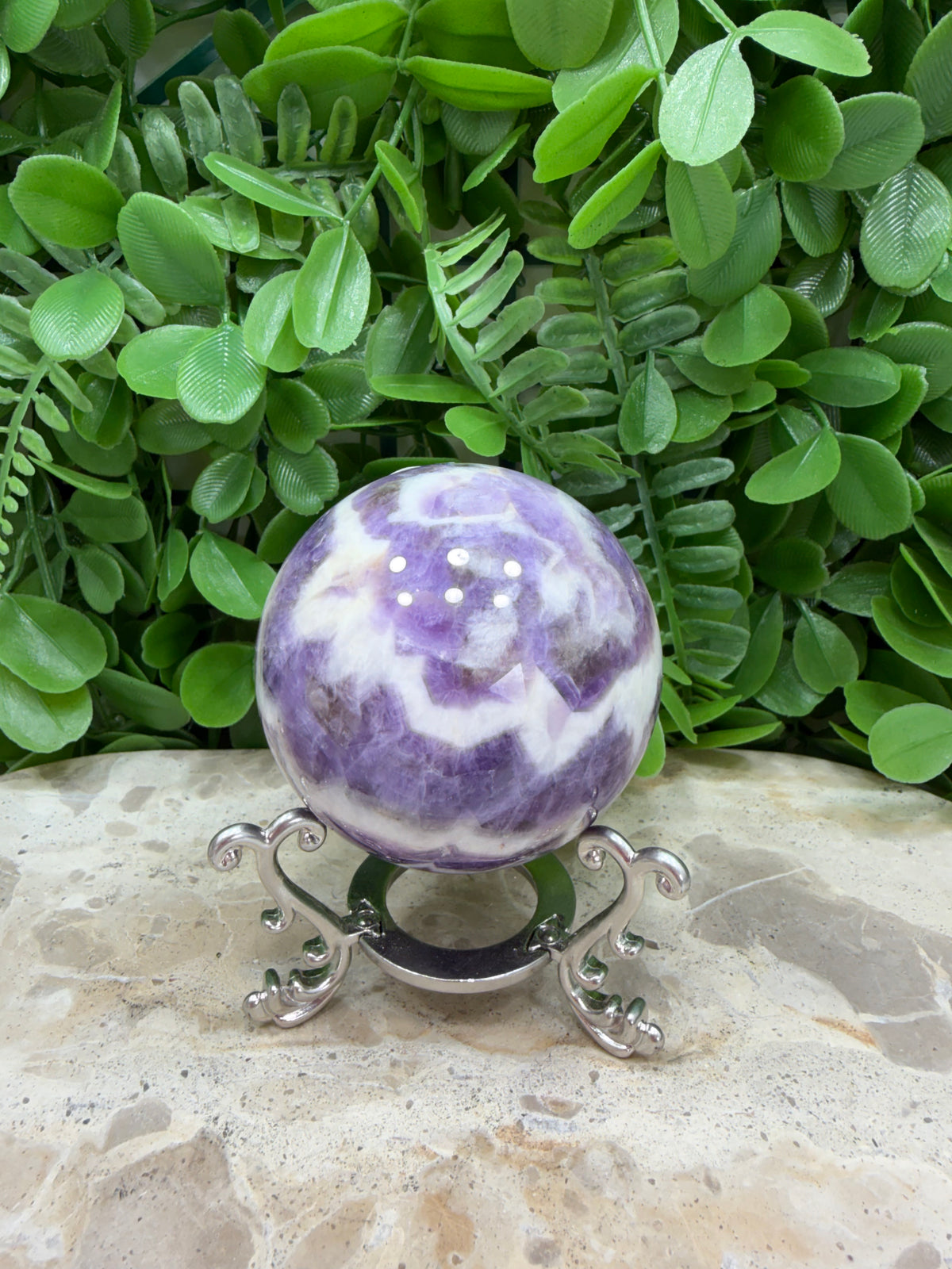 Chevron Amethyst Sphere 330g