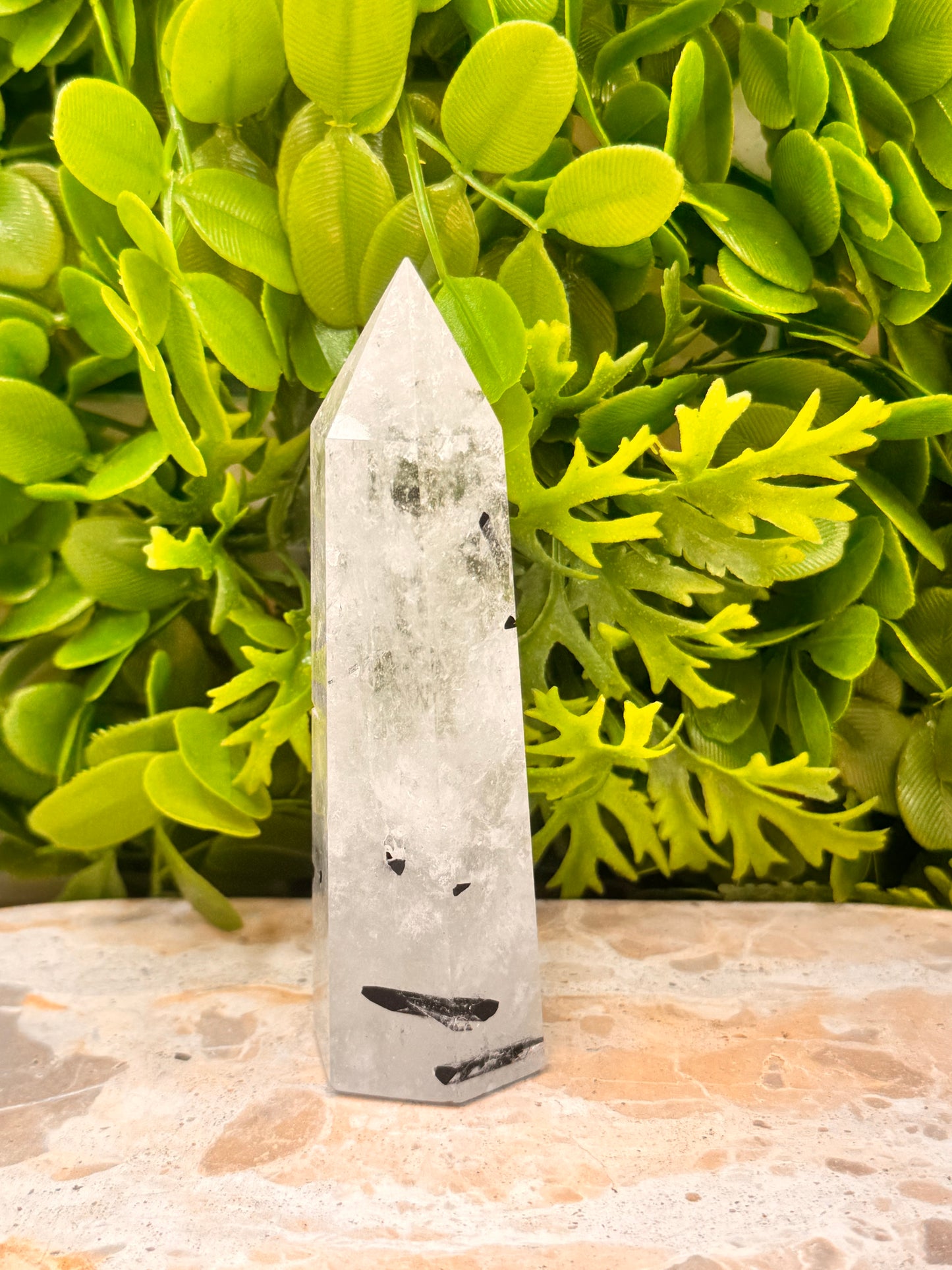 Tourmaline in Quartz Tower 222g