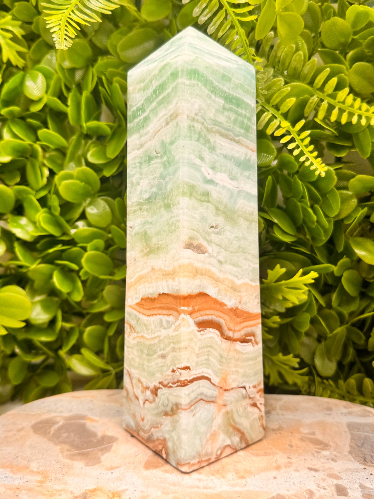 Blue Caribbean Calcite Tower 1762g