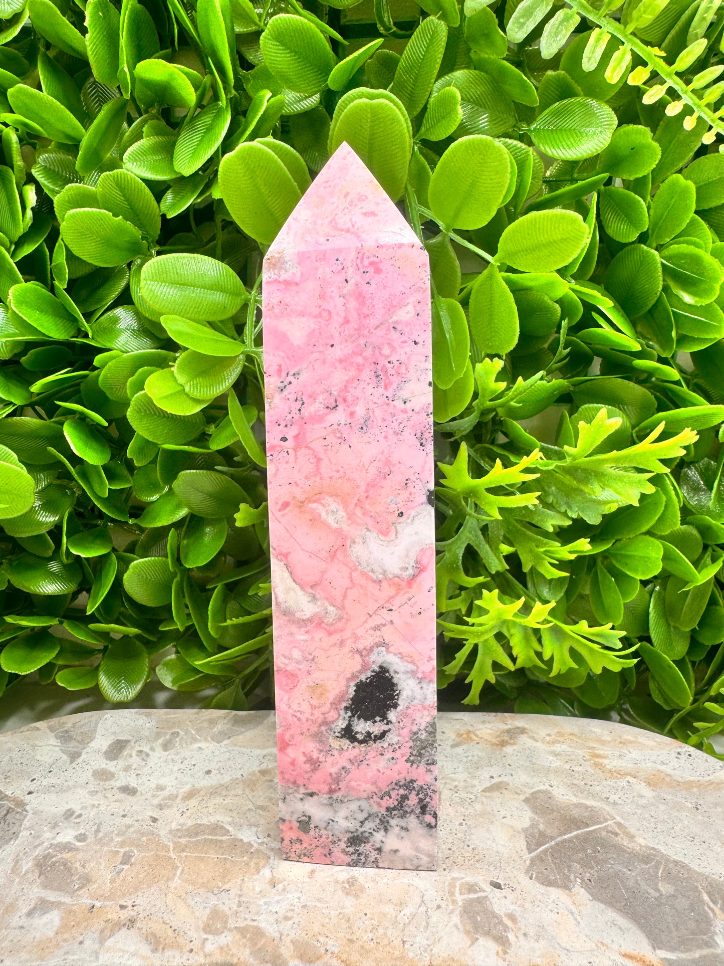 Rhodonite From Peru Tower 494g