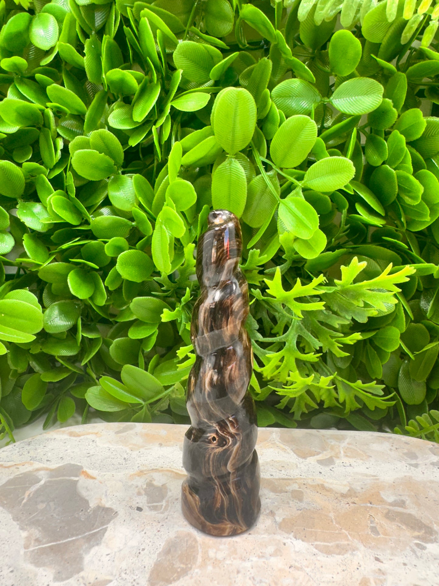 Chocolate Calcite Unicorn Tower 132g