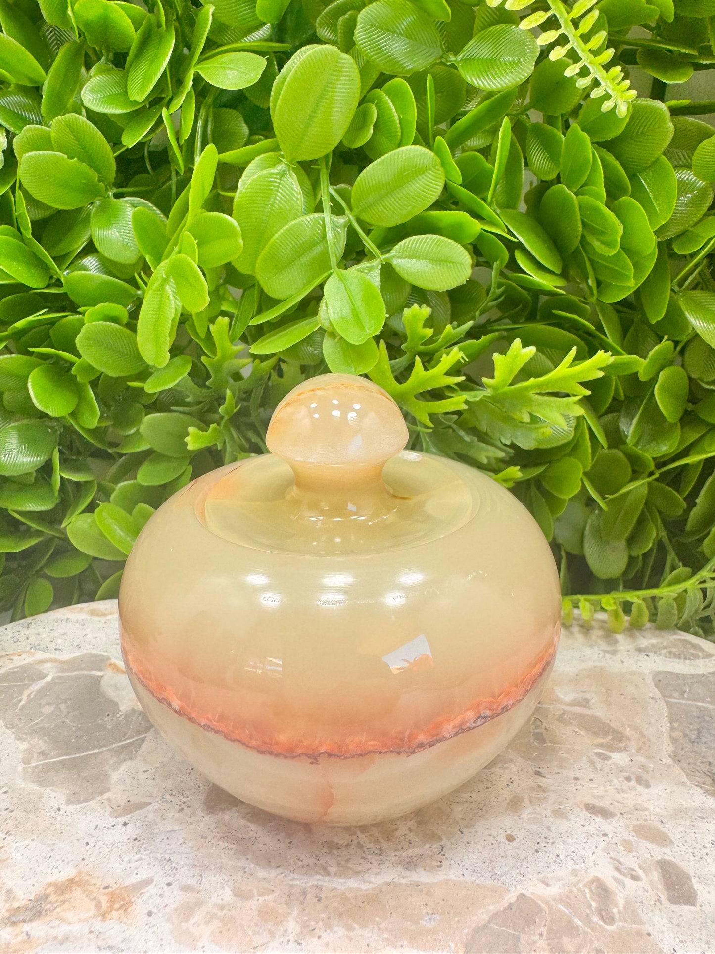 Green Onyx Apple Bowl 612g
