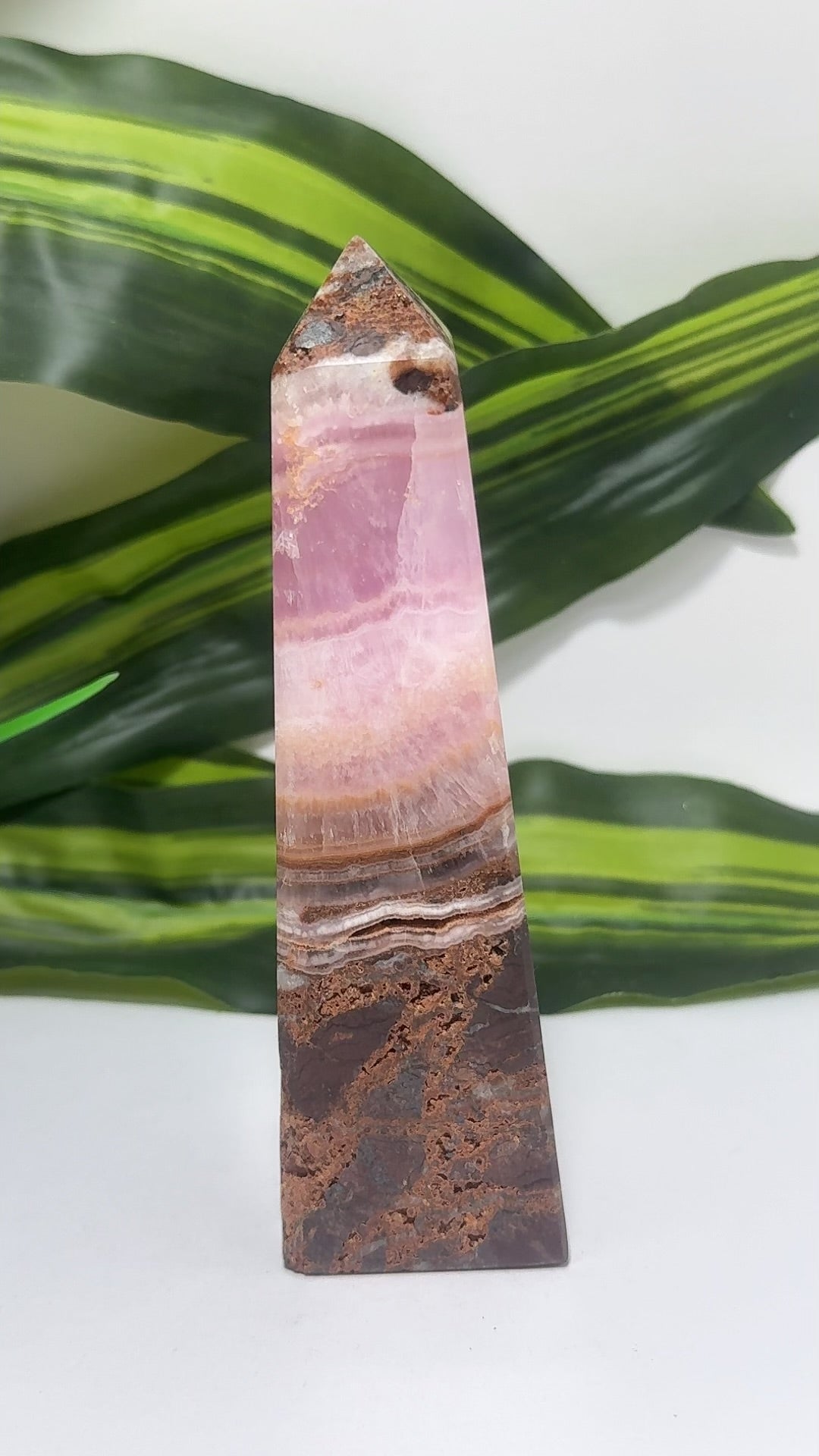 Pink Aragonite Tower 366g