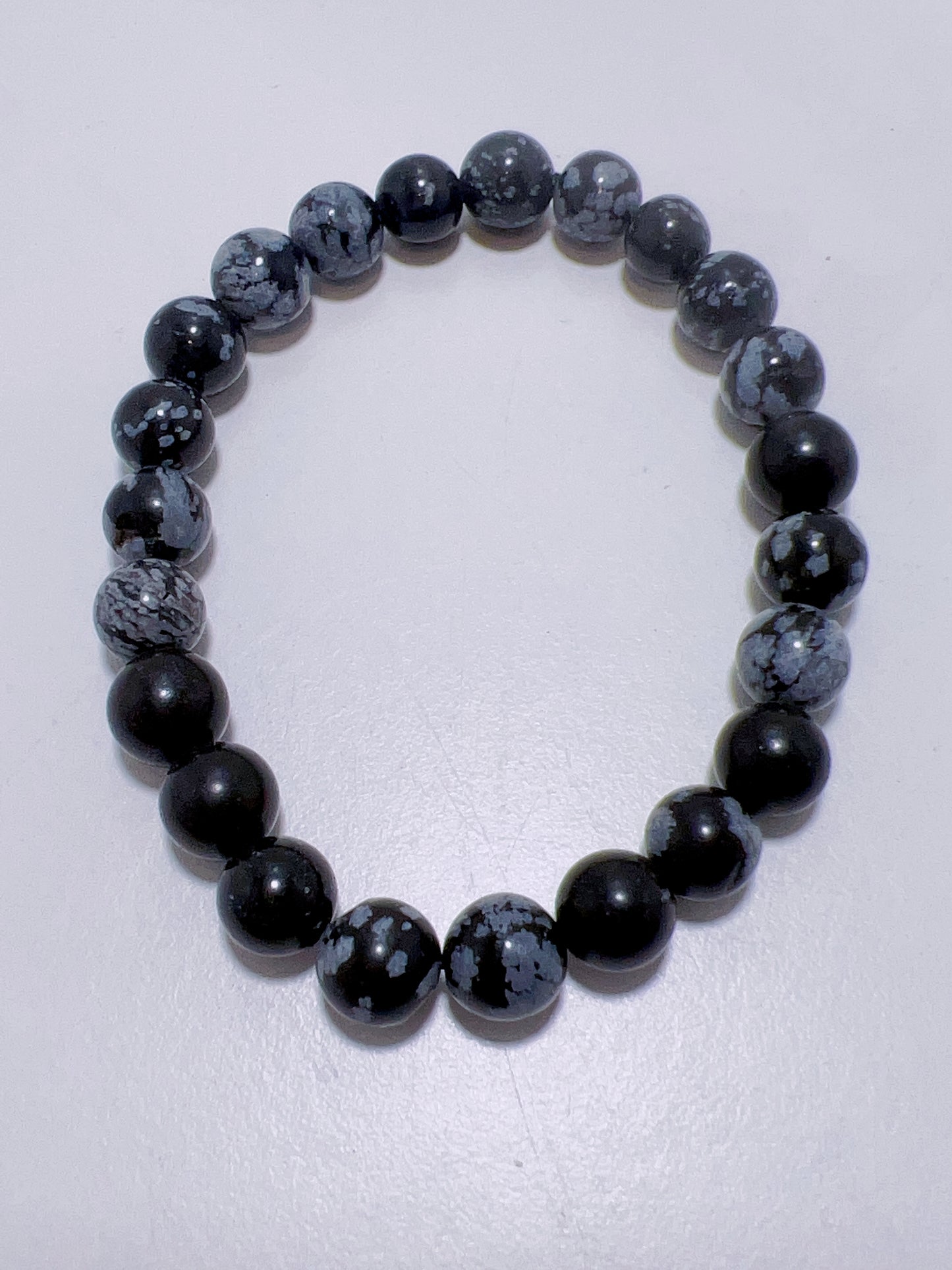 Snowflake Obsidian Bracelet