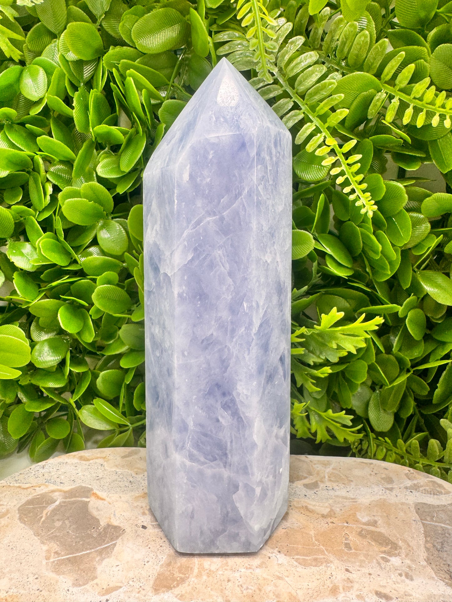 Blue Calcite Tower 1220g