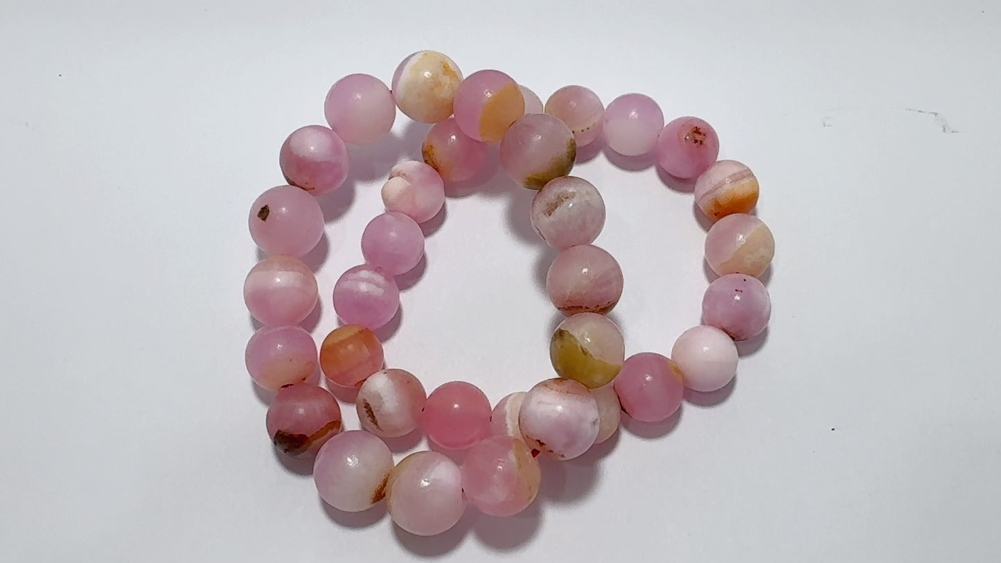 Pink Aragonite Bracelets 10mm