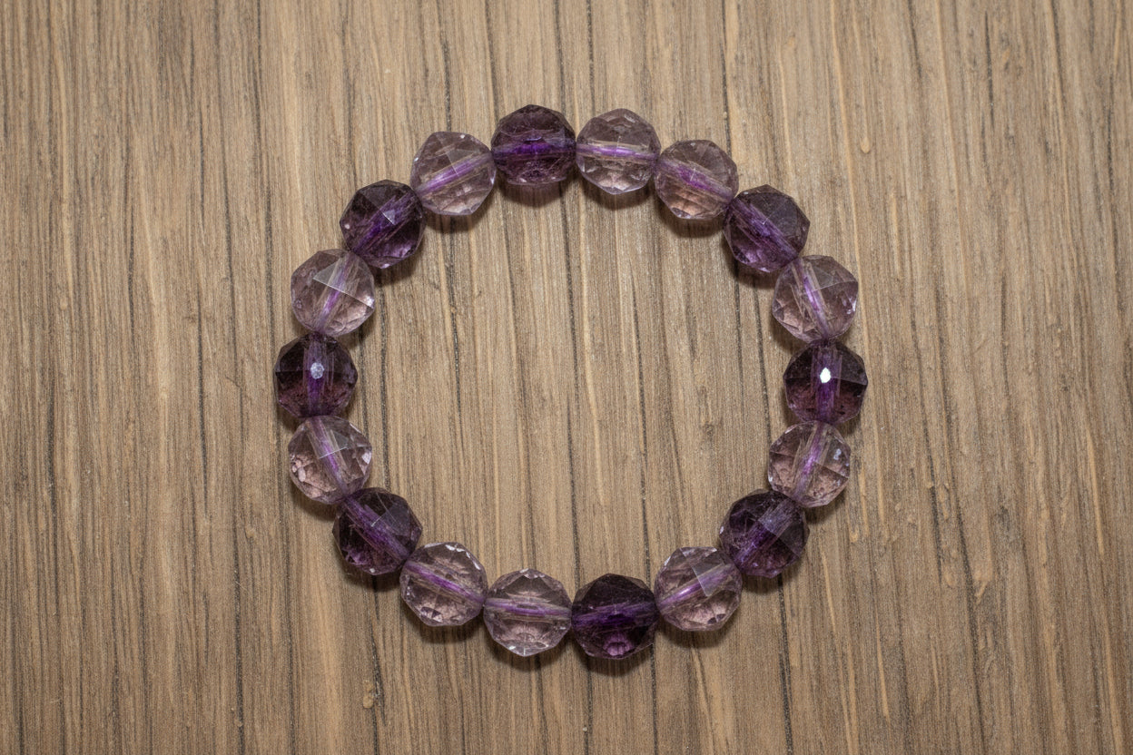 Amethyst Faceted Bracelet 10mm
