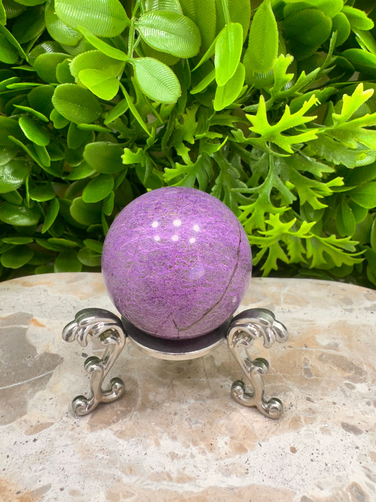 Stichtite / Serpentine Sphere 136g