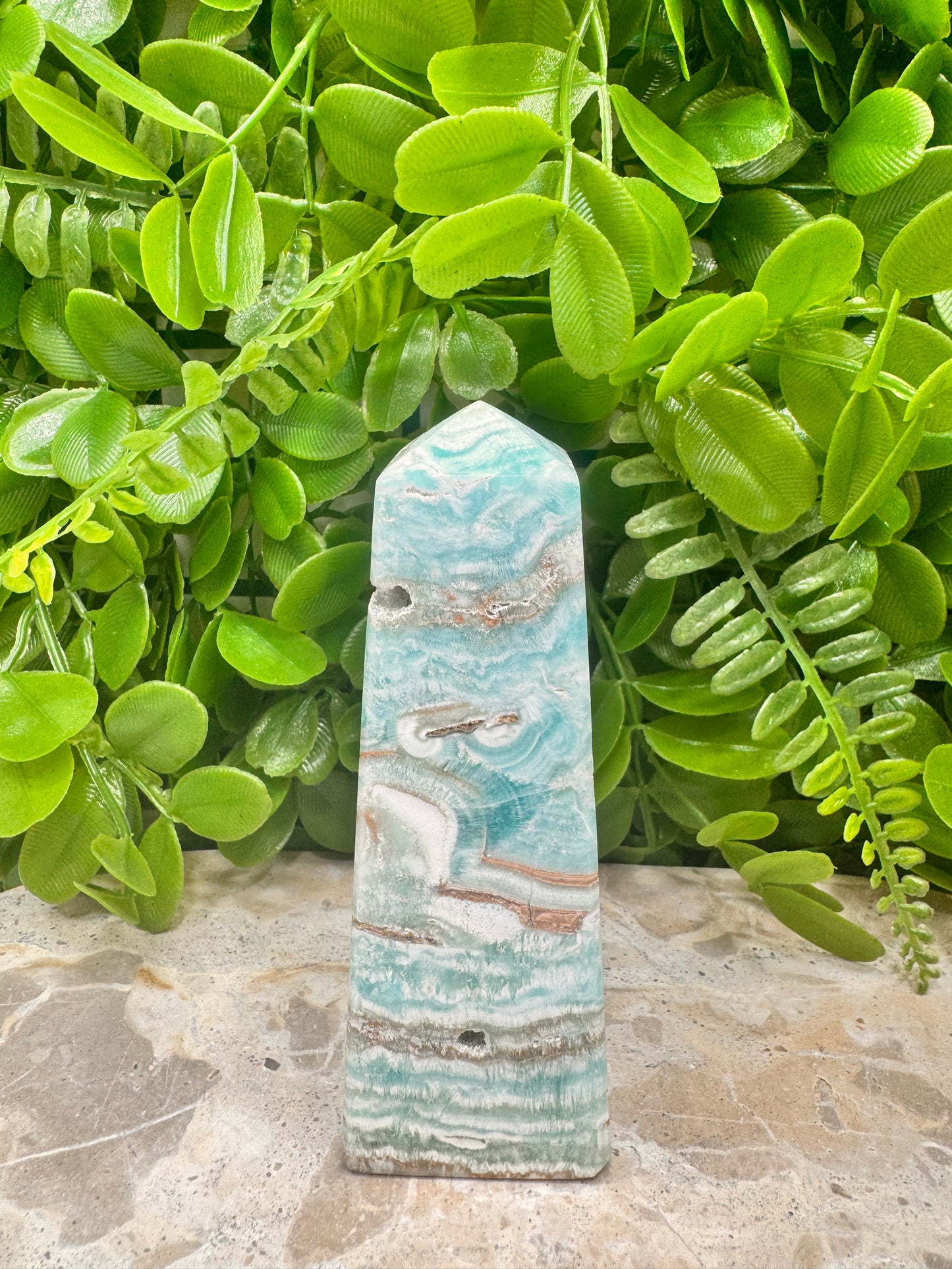 Aragonite with Smithsonite Tower 300g
