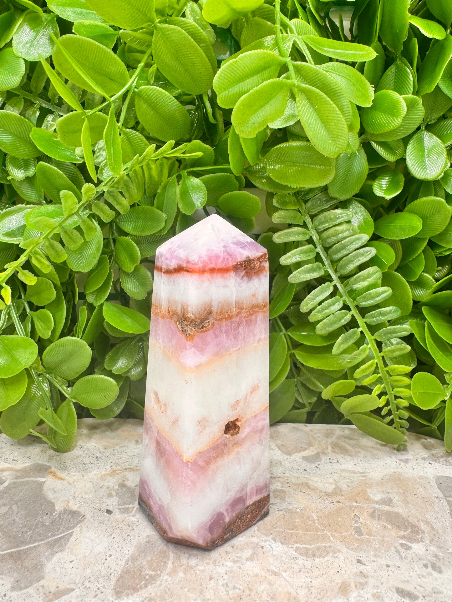 Pink Aragonite Tower 274g