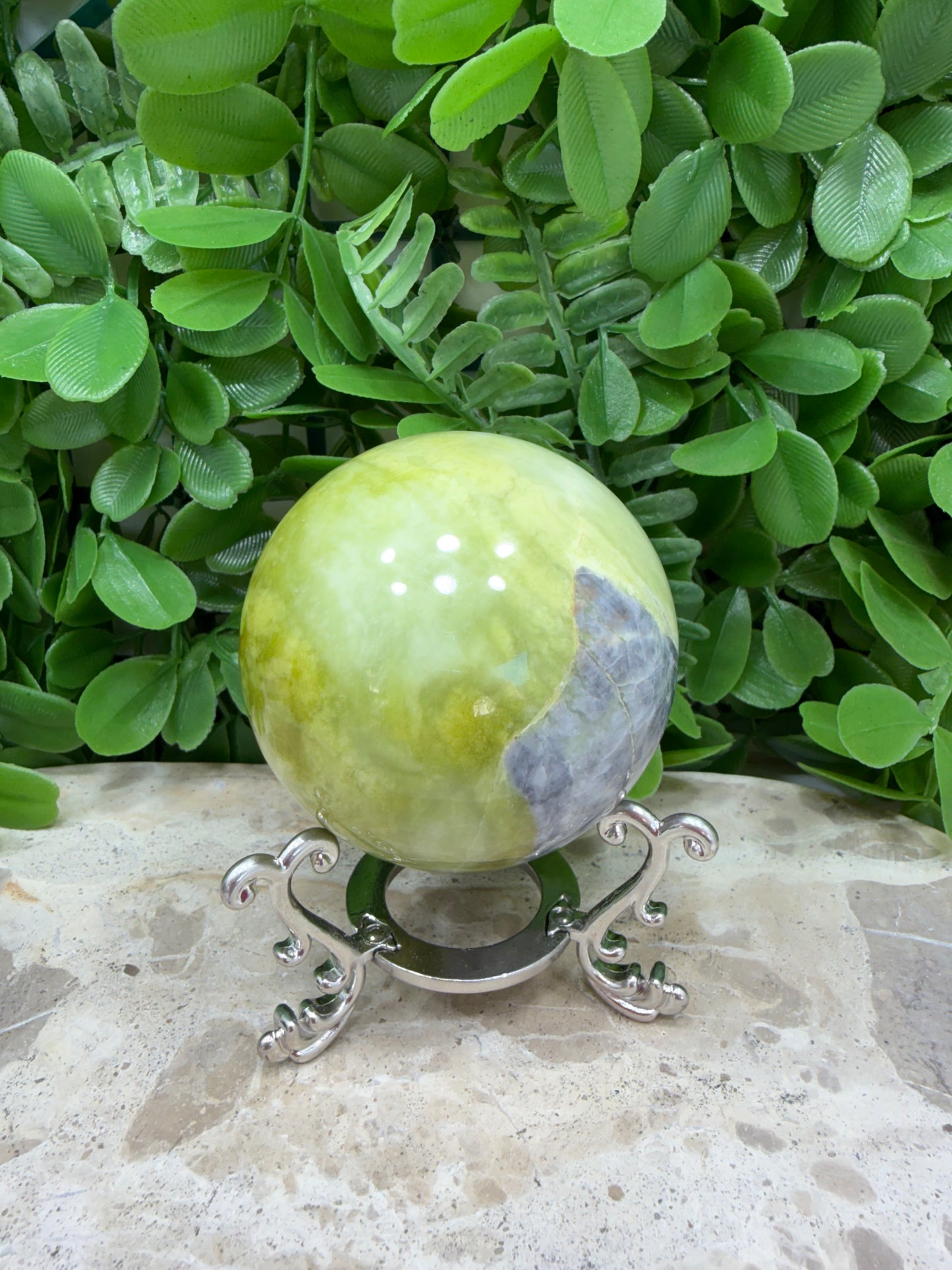 Flower Jade Sphere 370g