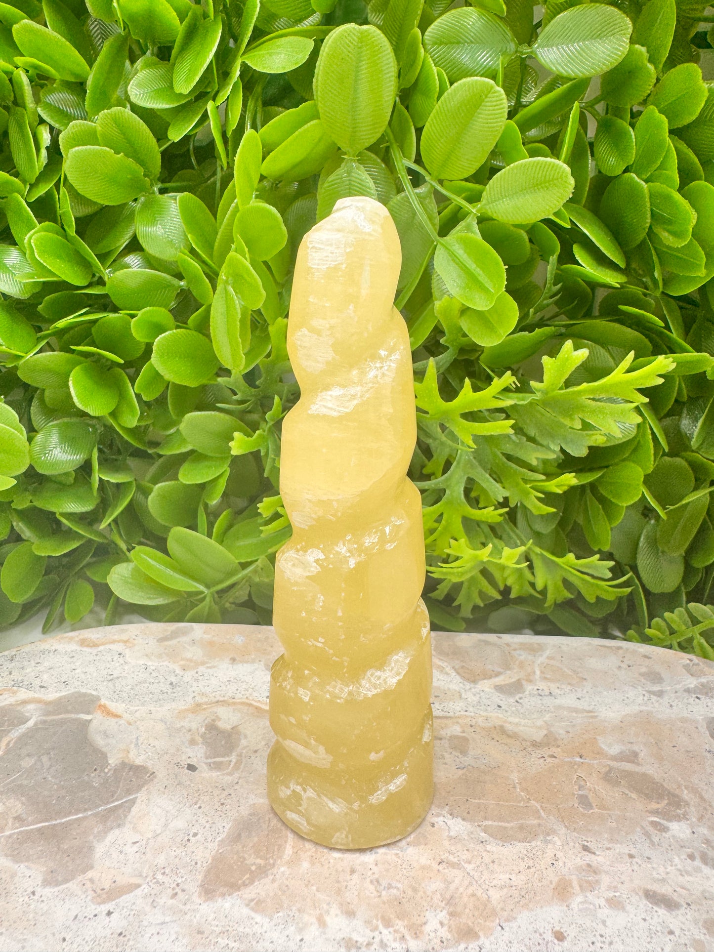 Lemon Calcite Unicorn Tower 238g