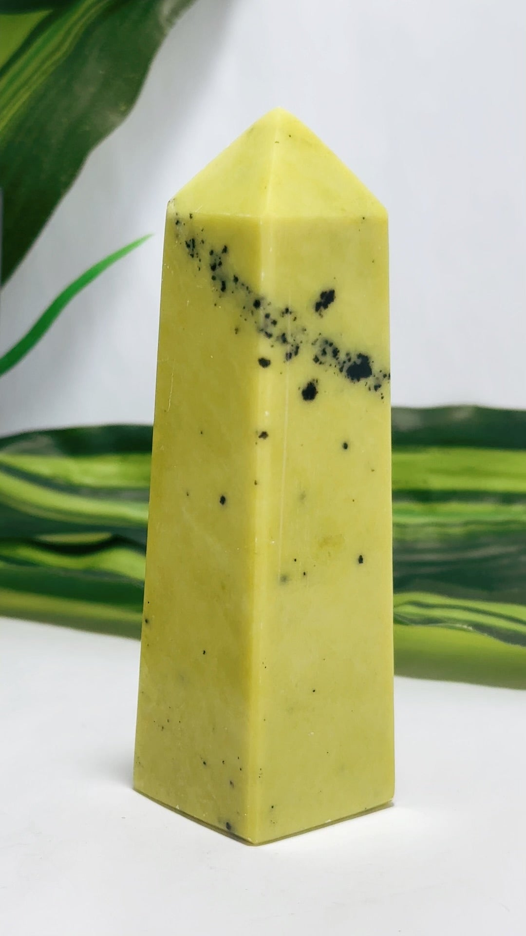 Jade with Hematite Tower 214g