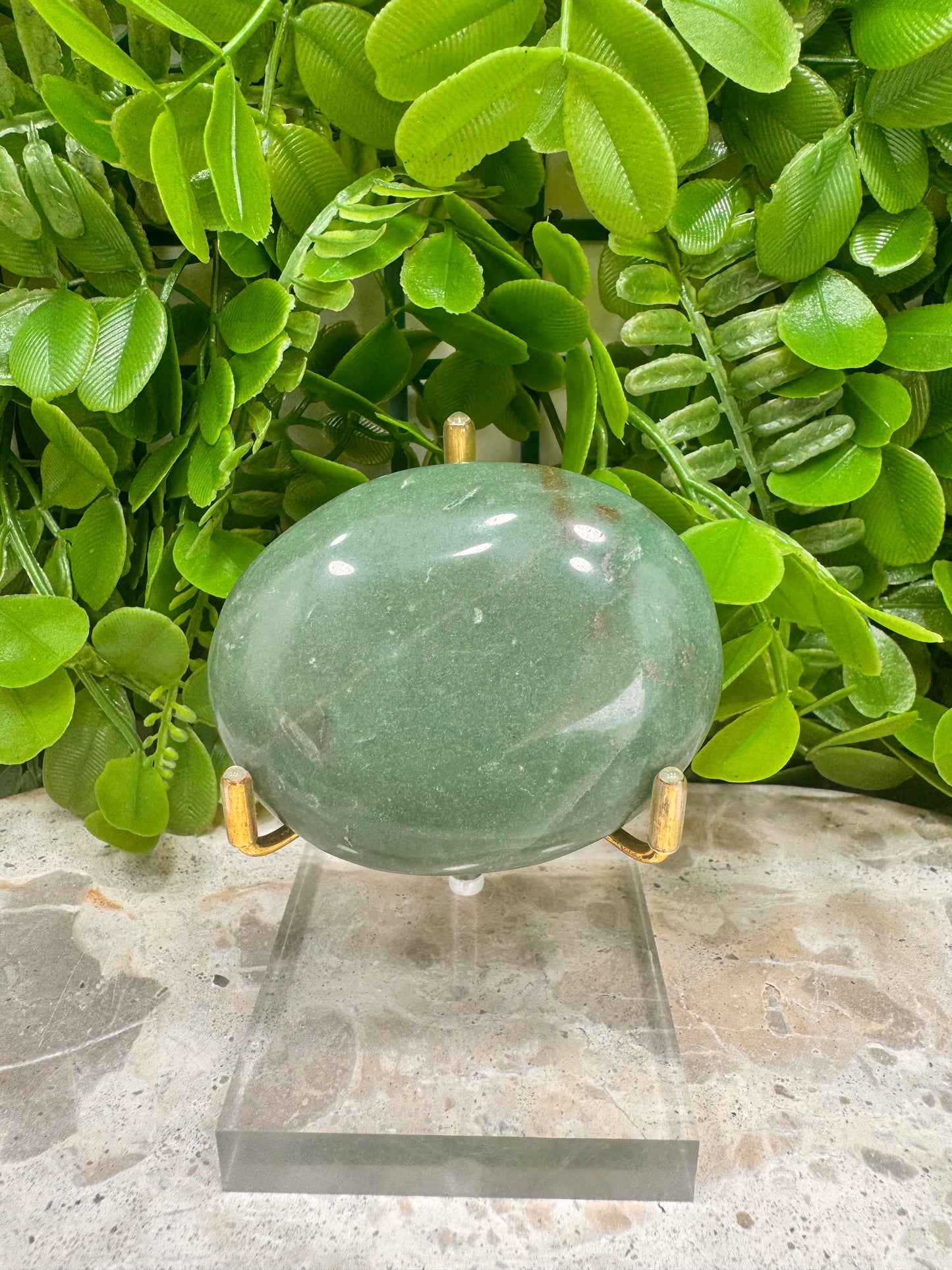 Green Aventurine Palm Stone 164g