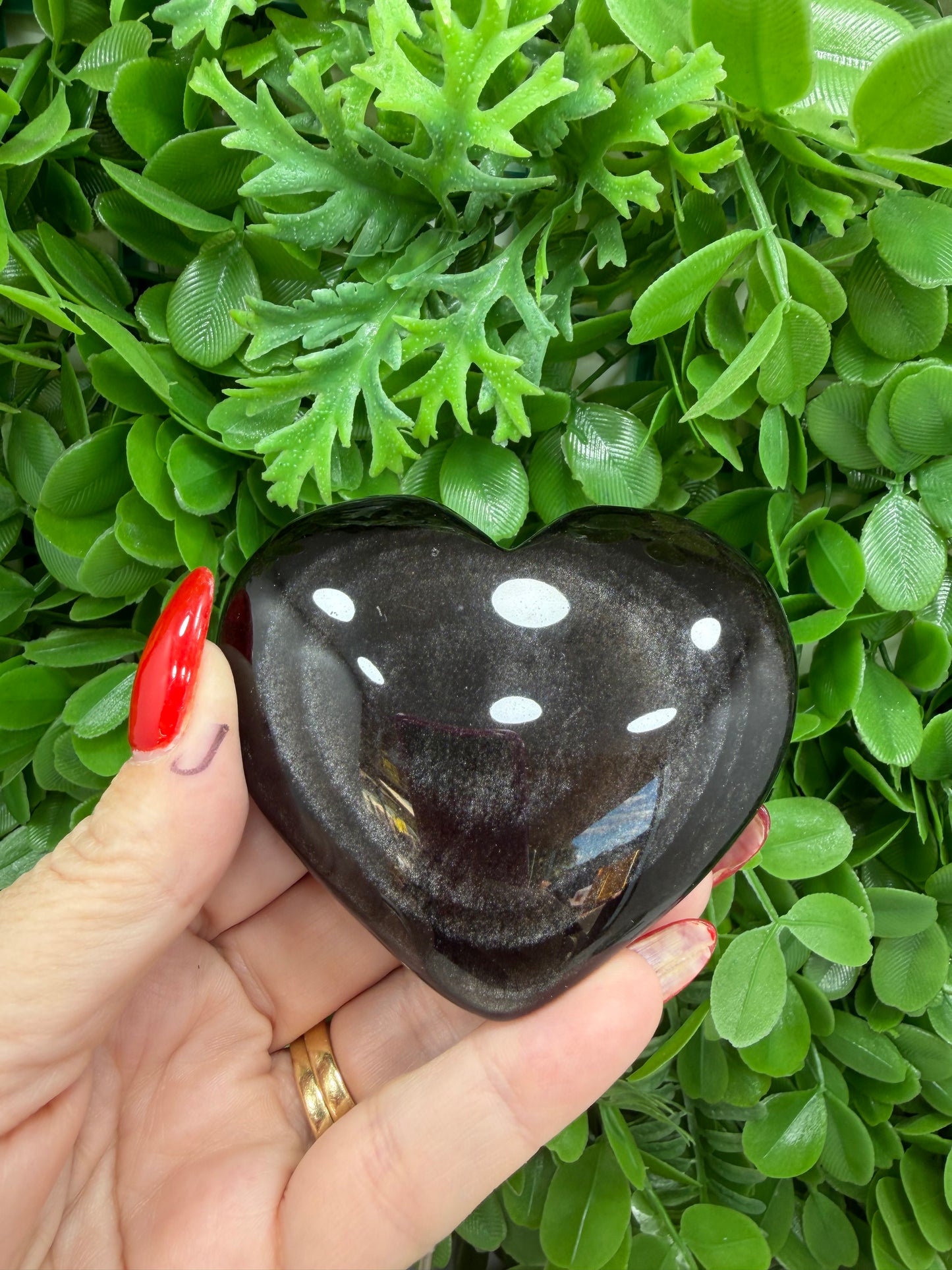 Silver Shein Obsidian Heart 180g