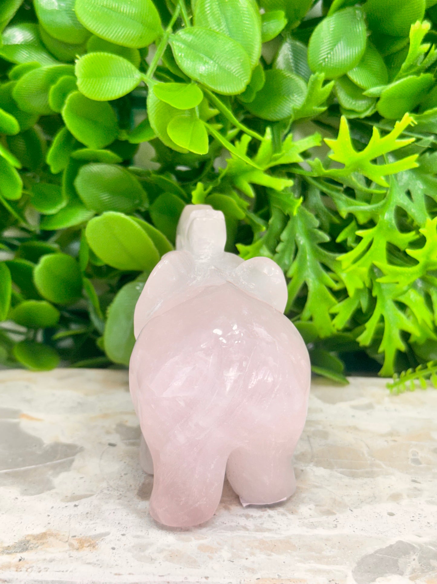 Rose Quartz Elephant 312g