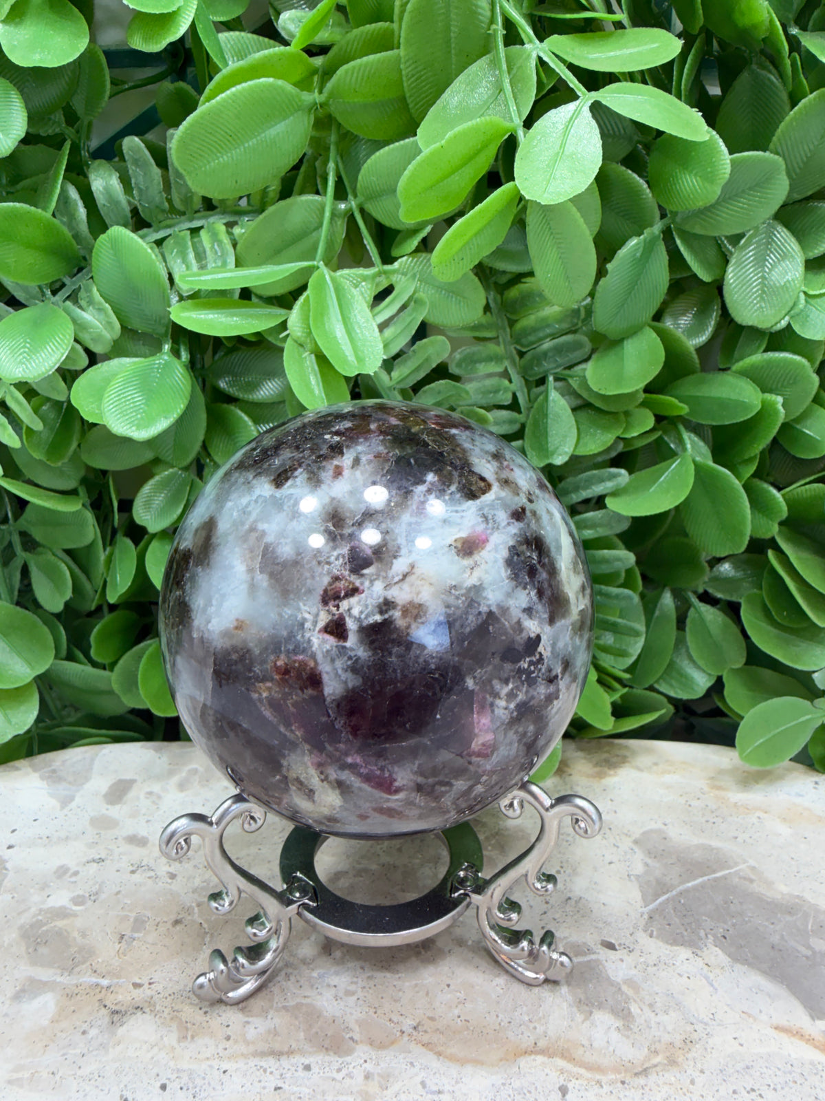 Unicorn Stone Sphere 546g | Calm • Love • Positivity