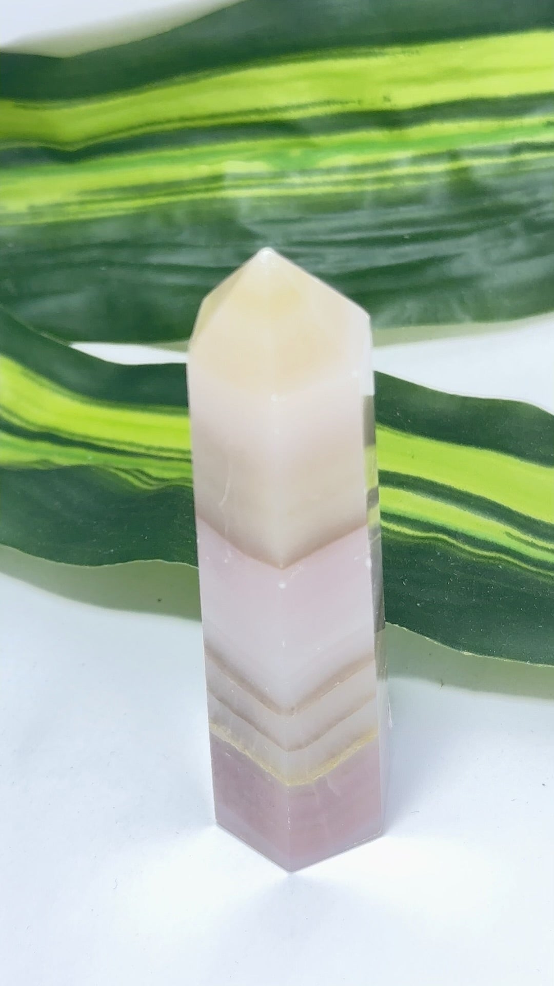 Pink Pistachio Calcite Point 83g