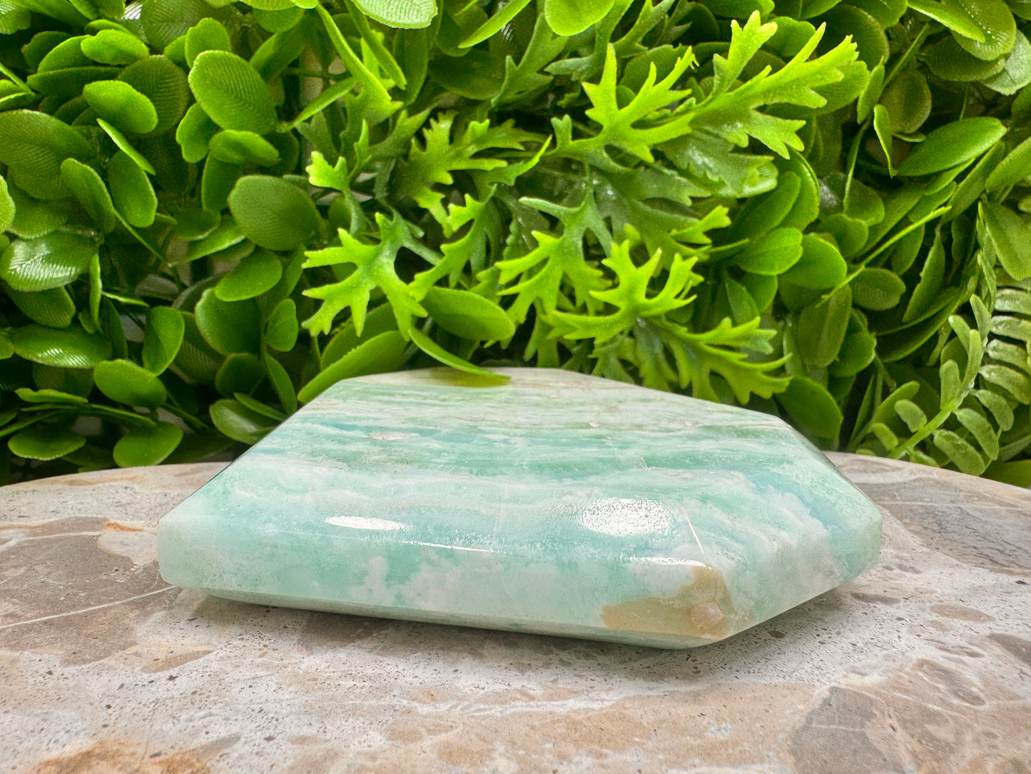 Caribbean Calcite Faceted Heart 566g