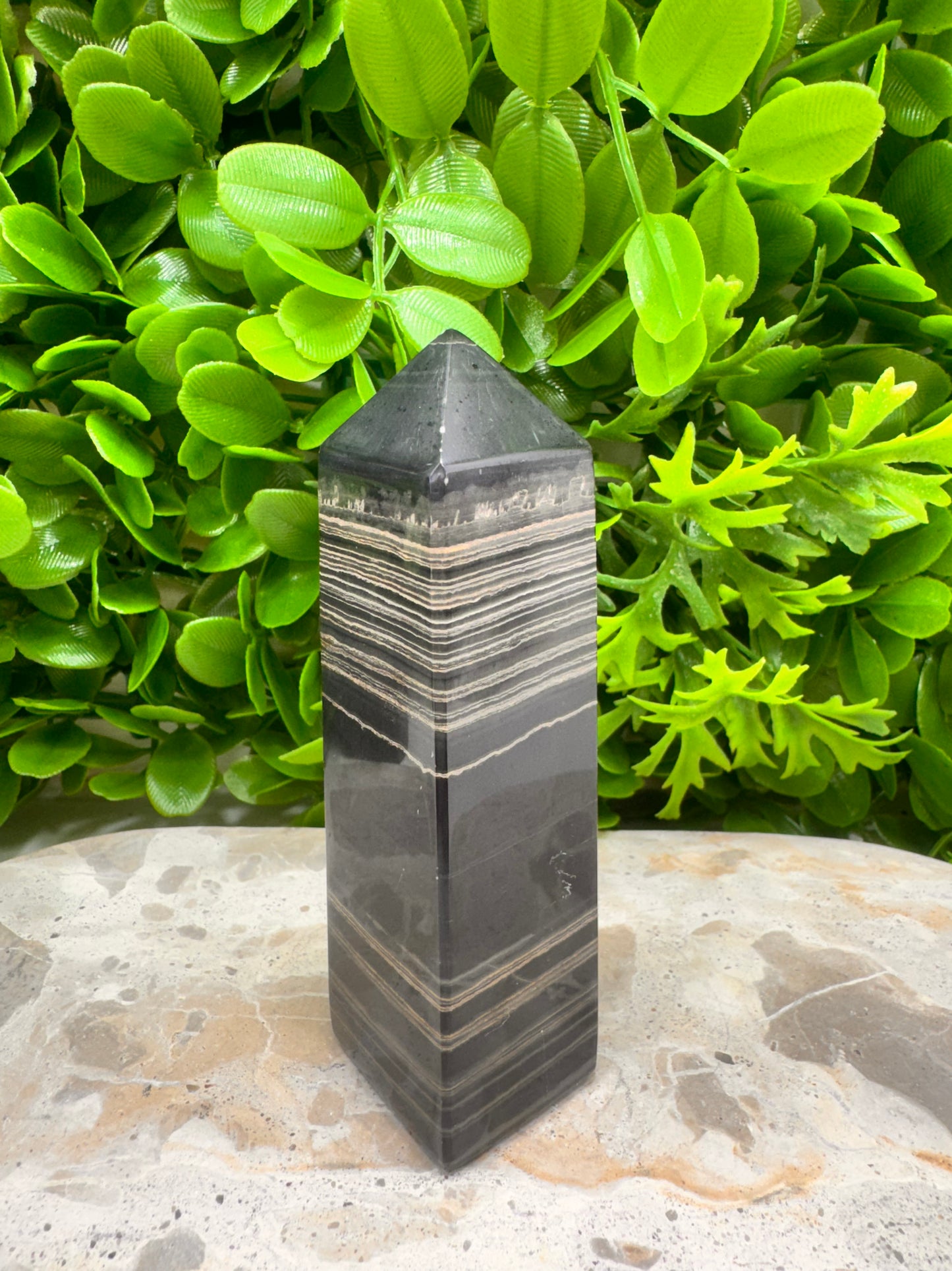 Black Banded Onyx Tower 258g