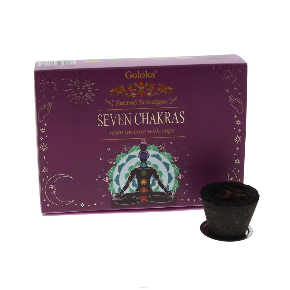 Seven Chakra Goloka Smudge Cup 6 Pack