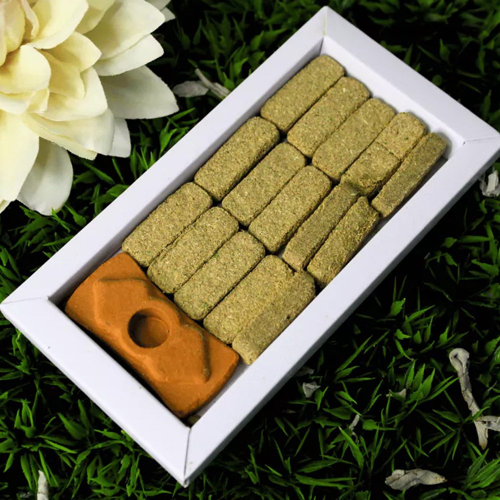 White Sage Incense 15 Smudge Bricks Green Tree