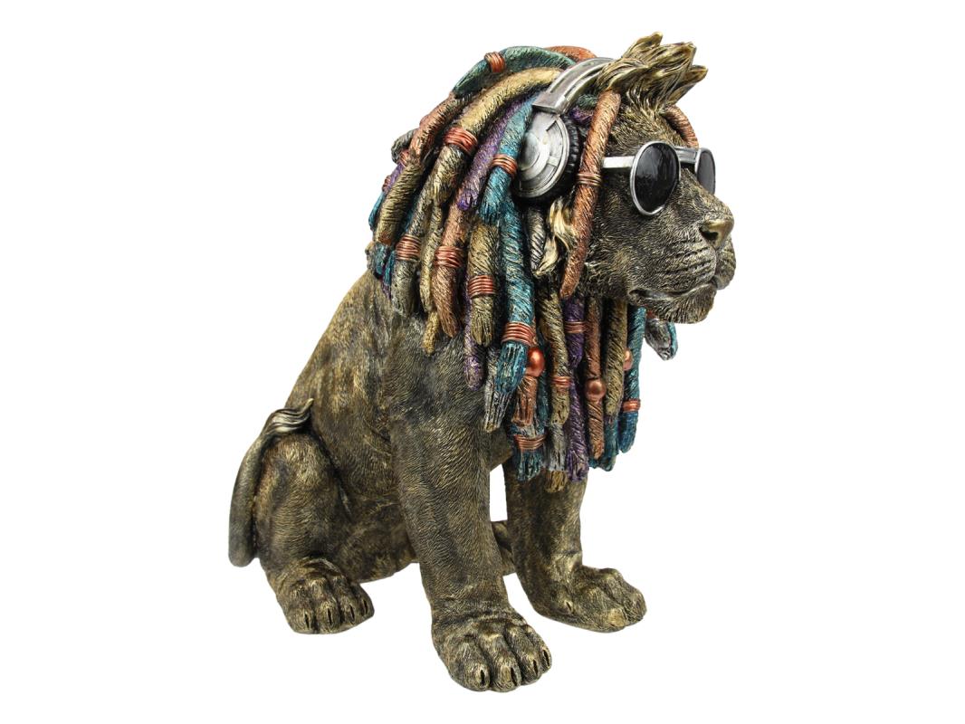 35cm Sitting Reggae Gold Lion