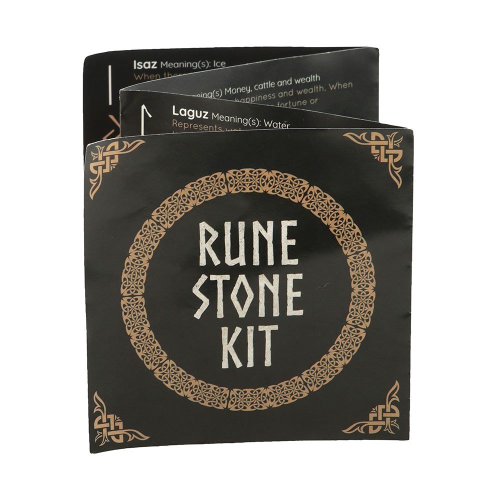 Black Obsidian Viking Rune Stones Set