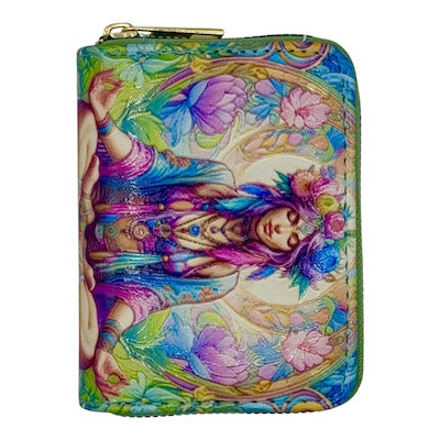 Meditating Lady Small Digital Print Purse